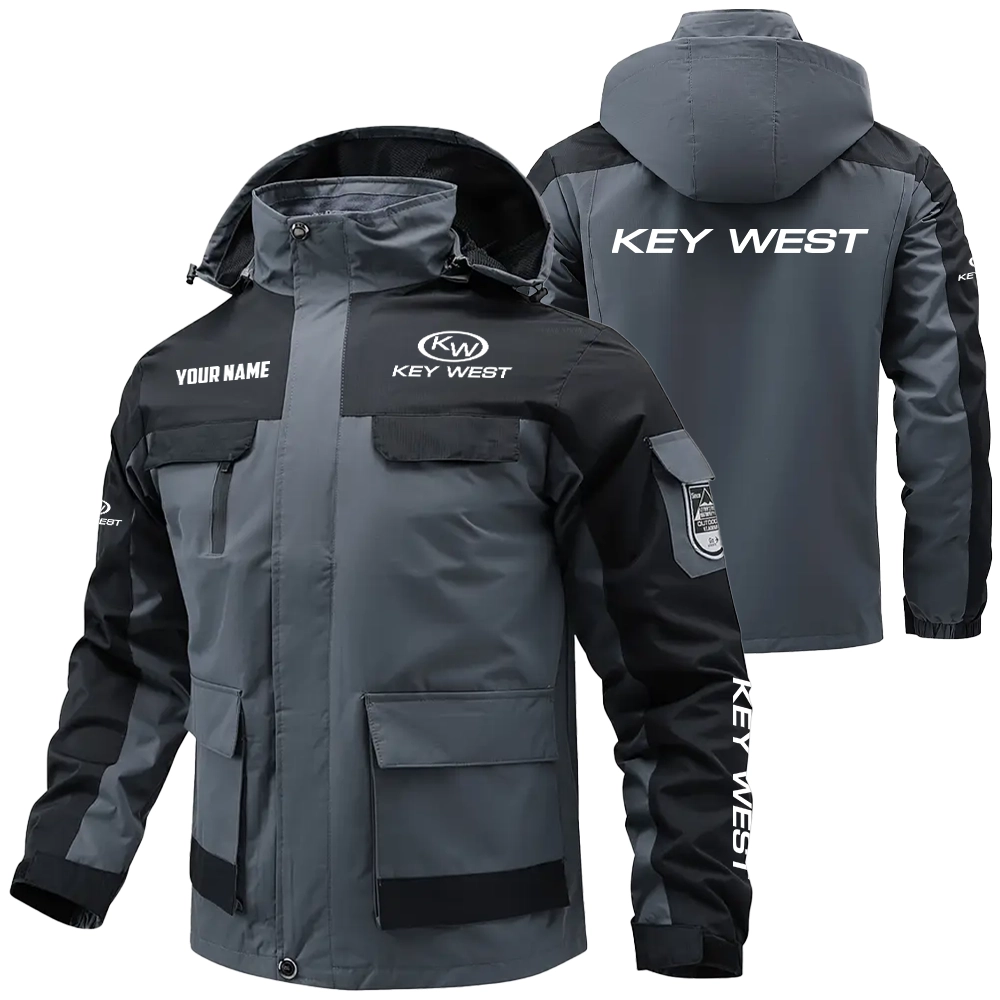 Key West Exclusive Logo Water Resistant Outdoor Jacket Detachable Hood TTFSV2030819KWZ - Key West Jacket