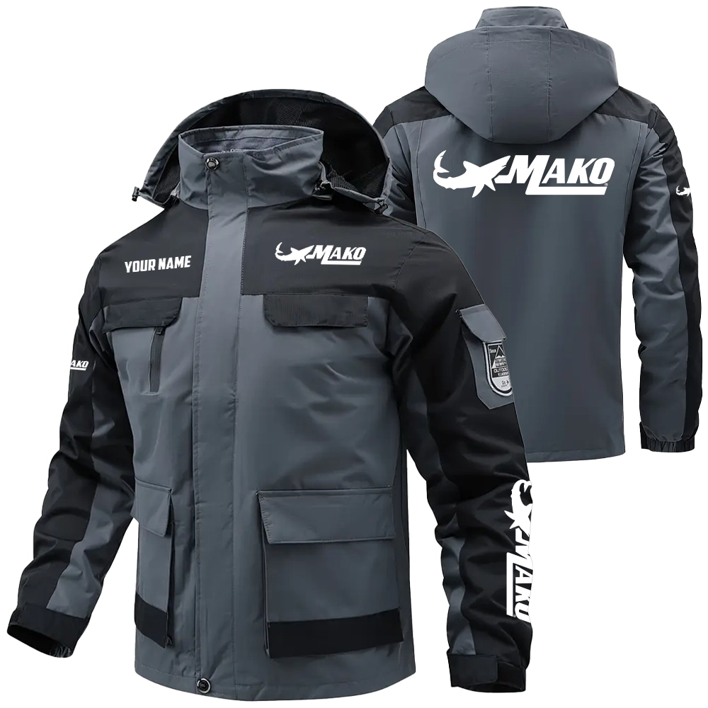 Mako Exclusive Logo Water Resistant Outdoor Jacket Detachable Hood TTFSV2030819MAZ - Mako Jacket