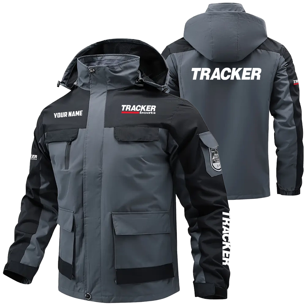 Tracker Exclusive Logo Water Resistant Outdoor Jacket Detachable Hood TTFSV2030819TRZ - Tracker Jacket