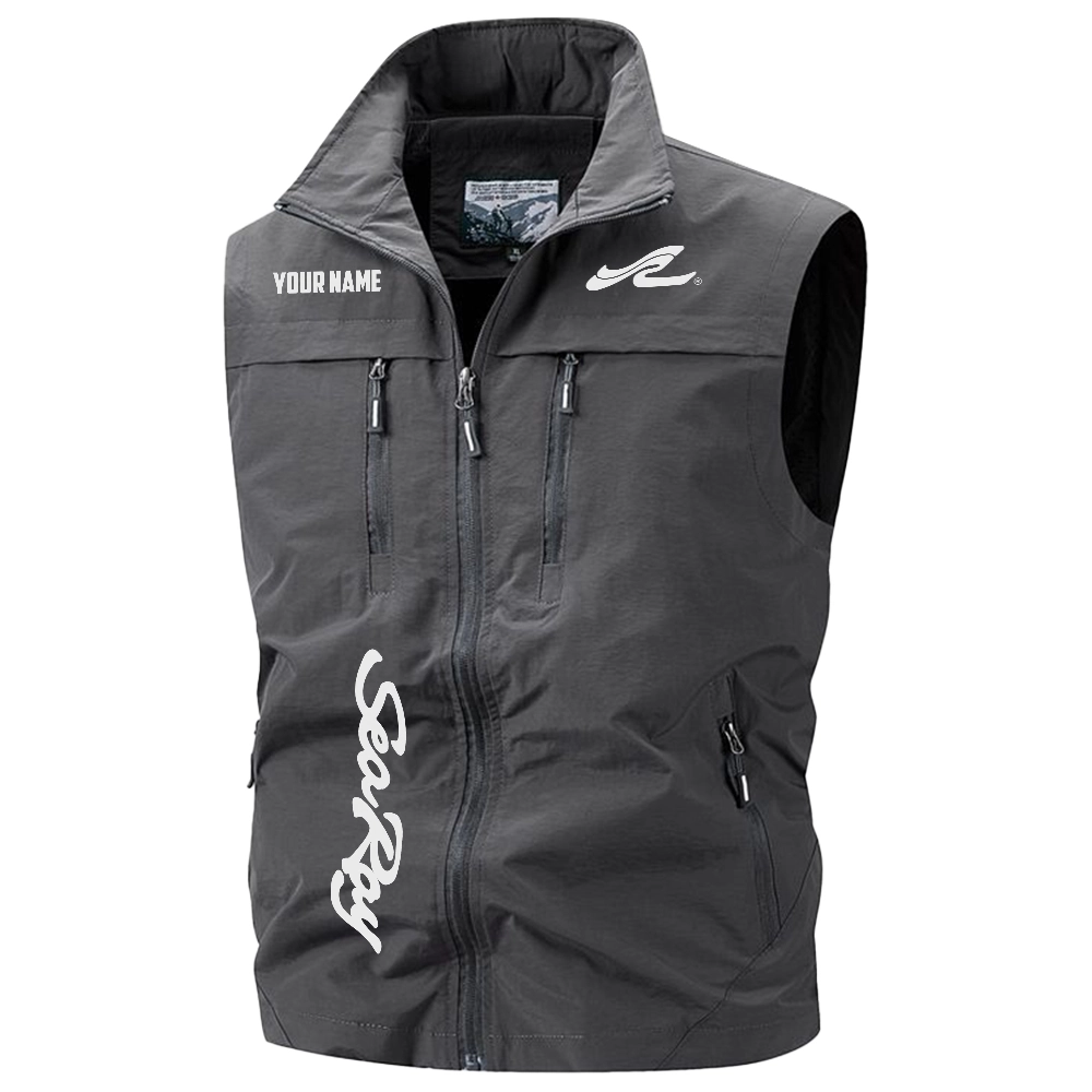 Sea Ray Exclusive Logo Multi-Pocket Sleeveless Vest TTFSV2100819SYZ - Sea Ray Vest