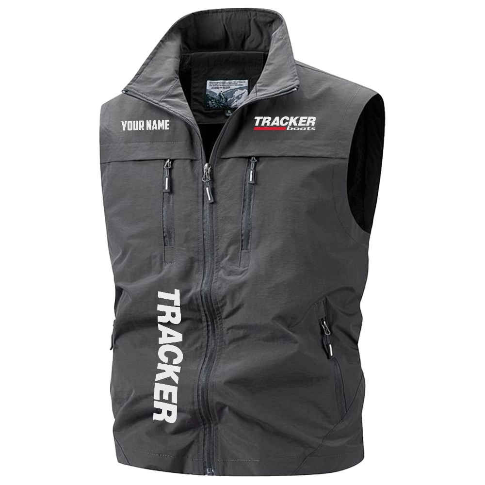 Tracker Exclusive Logo Multi-Pocket Sleeveless Vest TTFSV2100819TRZ - Tracker Vest