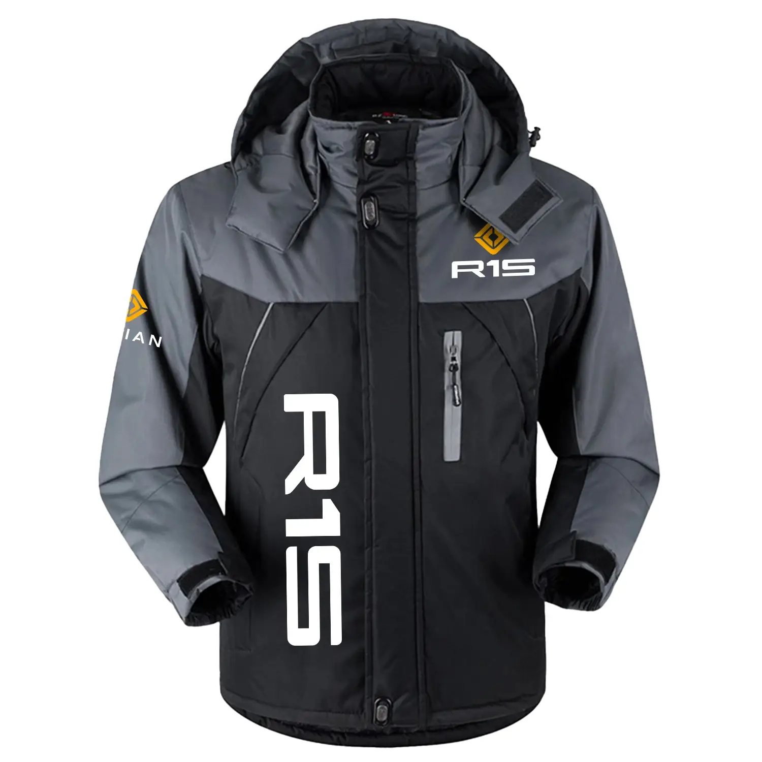 Rivian R1S Exclusive Logo Outdoor Charging Suit Slim Fit Plush Waterproof Windproof Jacket Detachable Hood CARPCS1106RRSZ - Rivian R1S Jacket