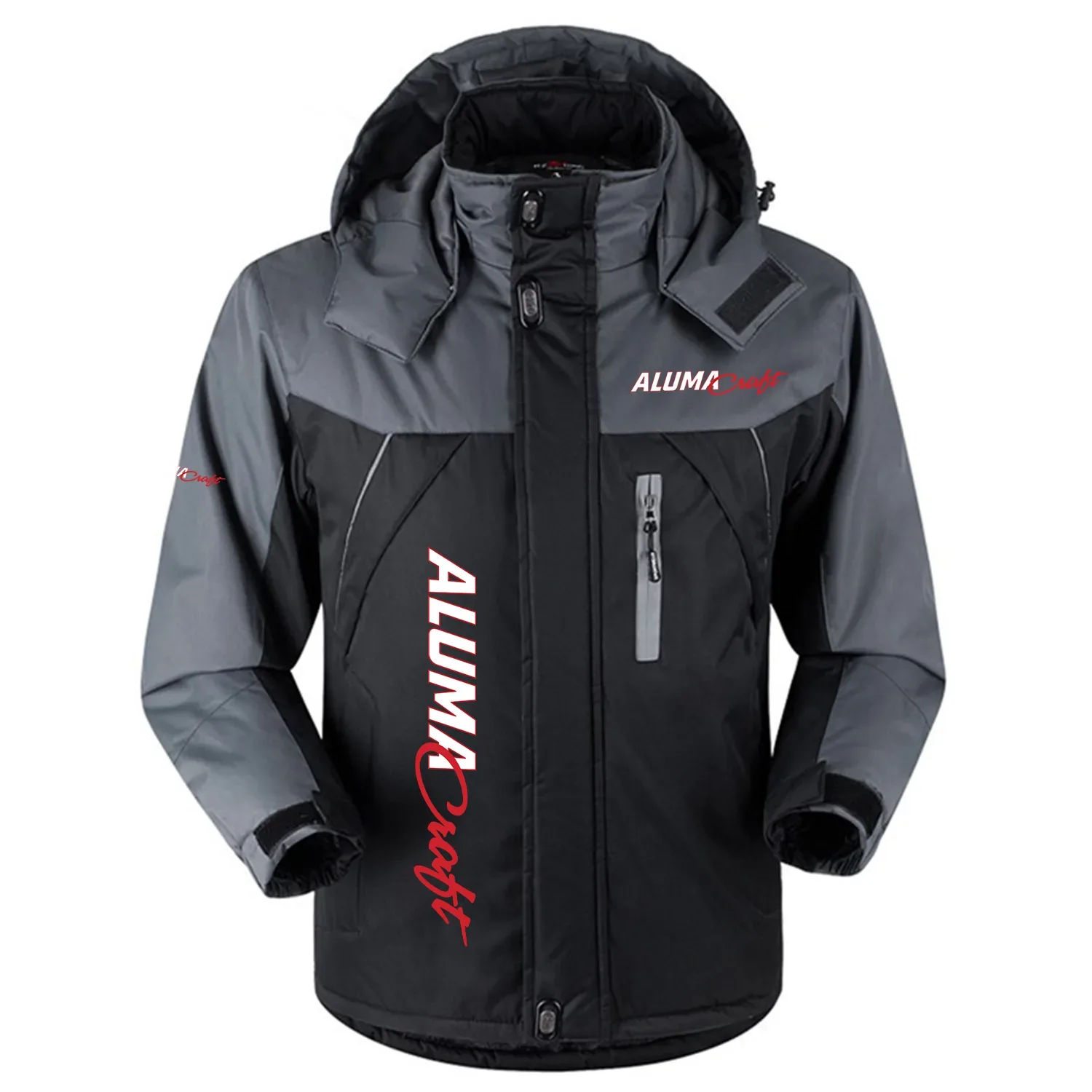 Alumacraft Exclusive Logo Outdoor Charging Suit Slim Fit Plush Waterproof Windproof Jacket Detachable Hood HCPDPCS1409ACZ - Alumacraft Gift