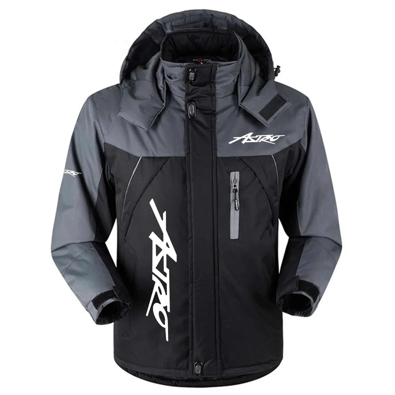 Astro Exclusive Logo Outdoor Charging Suit Slim Fit Plush Waterproof Windproof Jacket Detachable Hood HCPDPCS1409ASZ - Astro Gift
