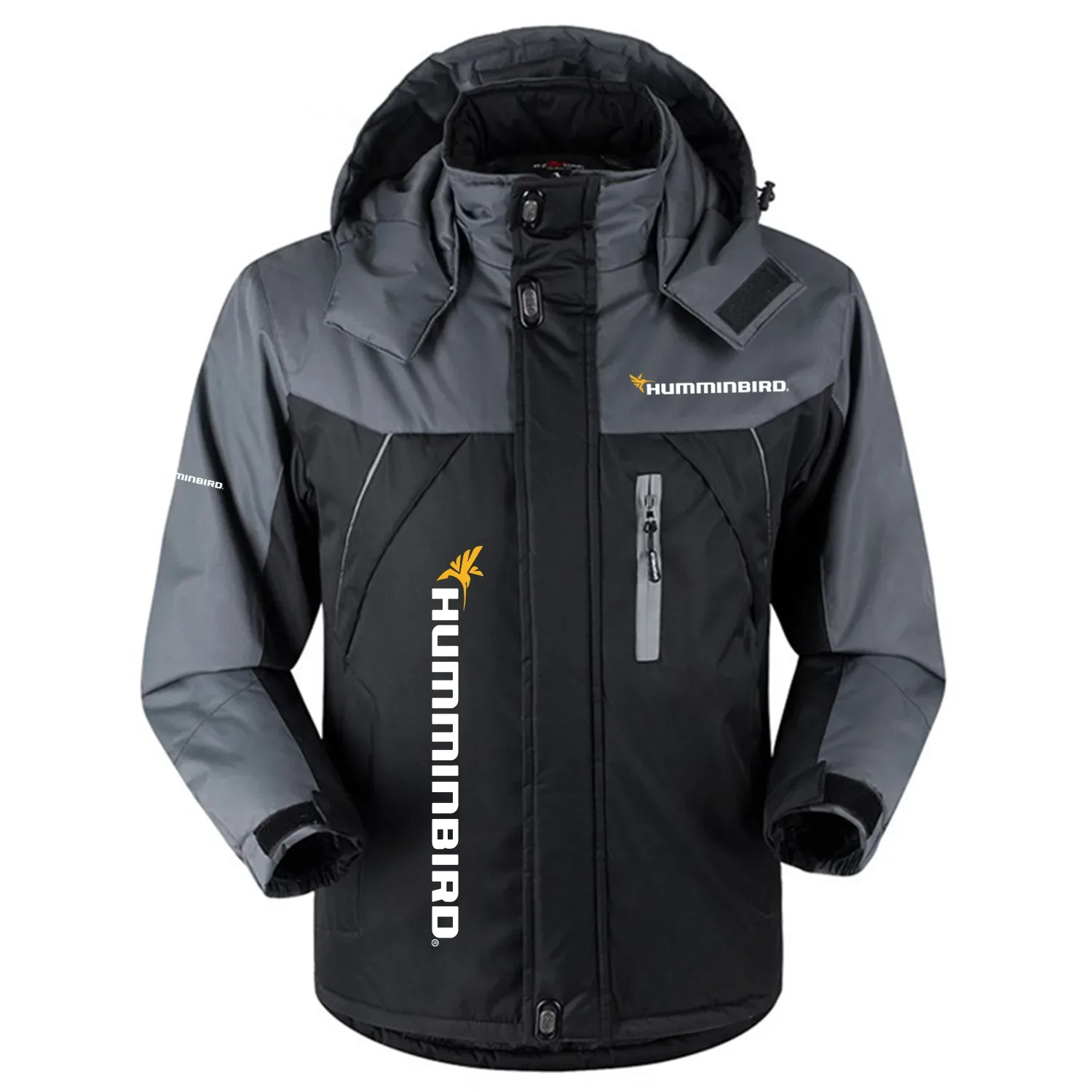 Humminbird Exclusive Logo Outdoor Charging Suit Slim Fit Plush Waterproof Windproof Jacket Detachable Hood HCPDPCS1409HUZ - Humminbird Gift