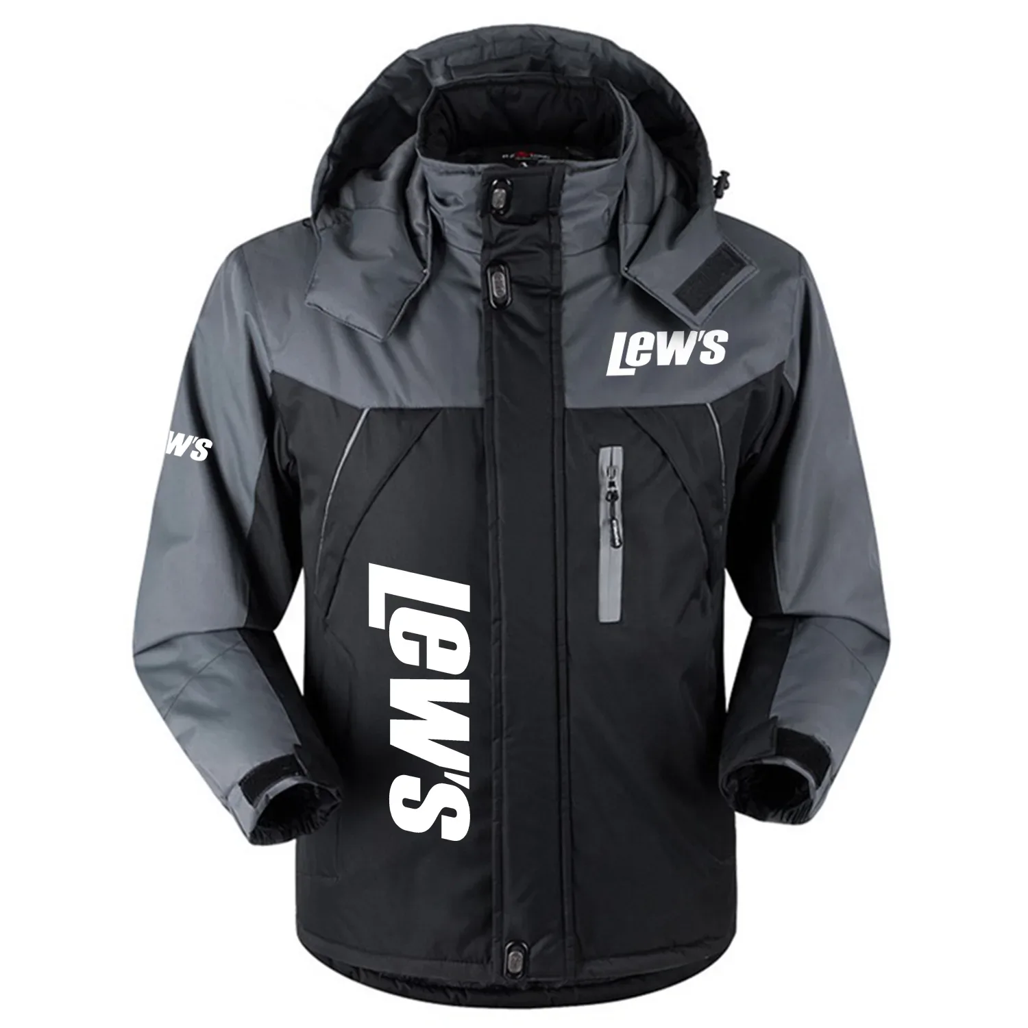 Lew's Exclusive Logo Outdoor Charging Suit Slim Fit Plush Waterproof Windproof Jacket Detachable Hood HCPDPCS1409LSZ - Lew's Gift