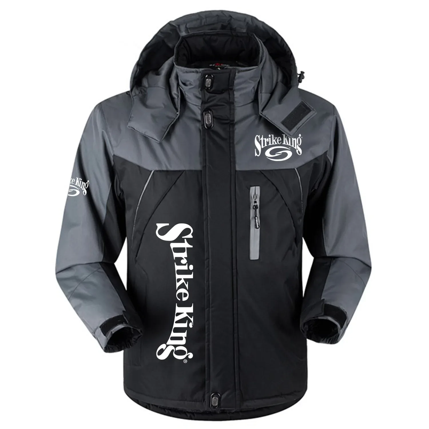 Strike King Exclusive Logo Outdoor Charging Suit Slim Fit Plush Waterproof Windproof Jacket Detachable Hood HCPDPCS1409SKZ - Strike King Gift