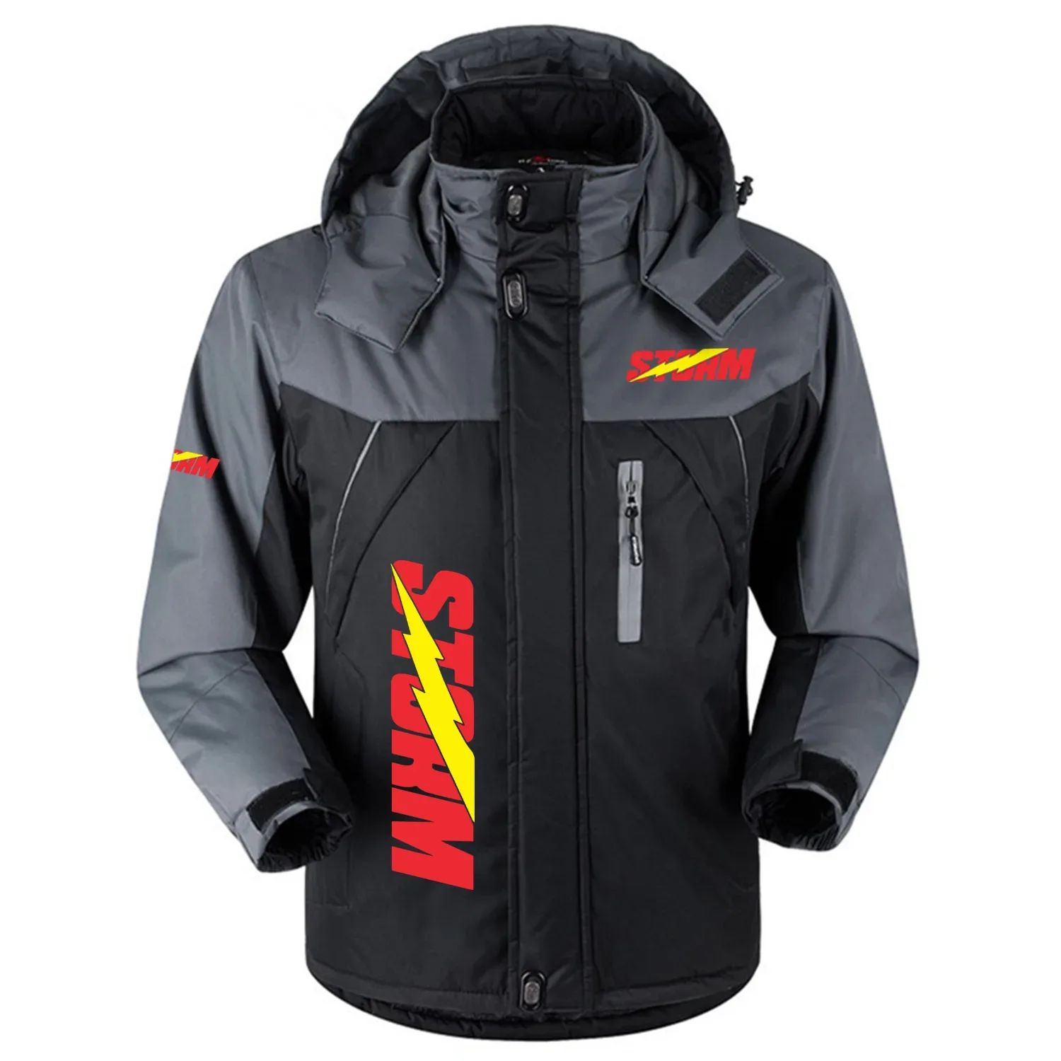 Storm Exclusive Logo Outdoor Charging Suit Slim Fit Plush Waterproof Windproof Jacket Detachable Hood HCPDPCS1409SOZ - Storm Gift