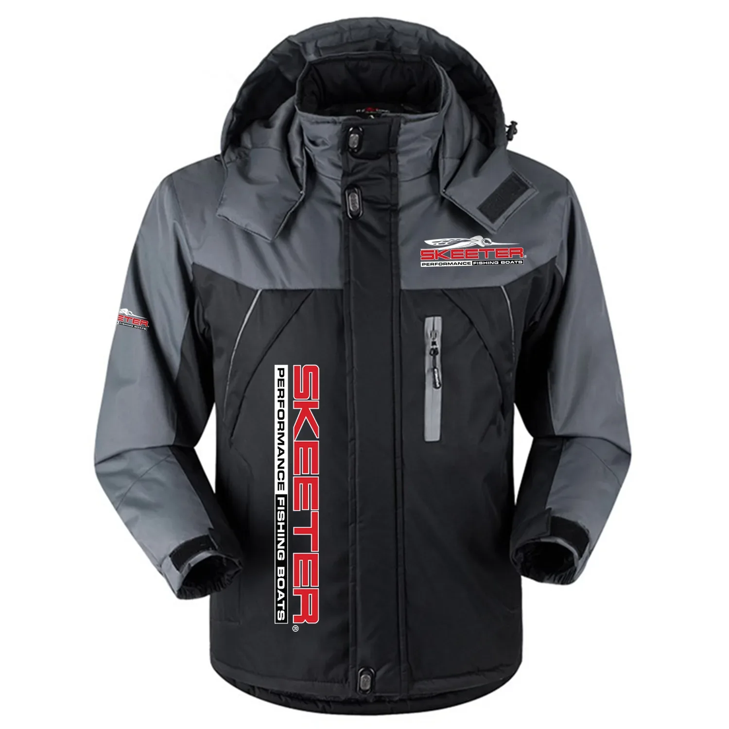 Skeeter Exclusive Logo Outdoor Charging Suit Slim Fit Plush Waterproof Windproof Jacket Detachable Hood HCPDPCS1409STZ - Skeeter Gift