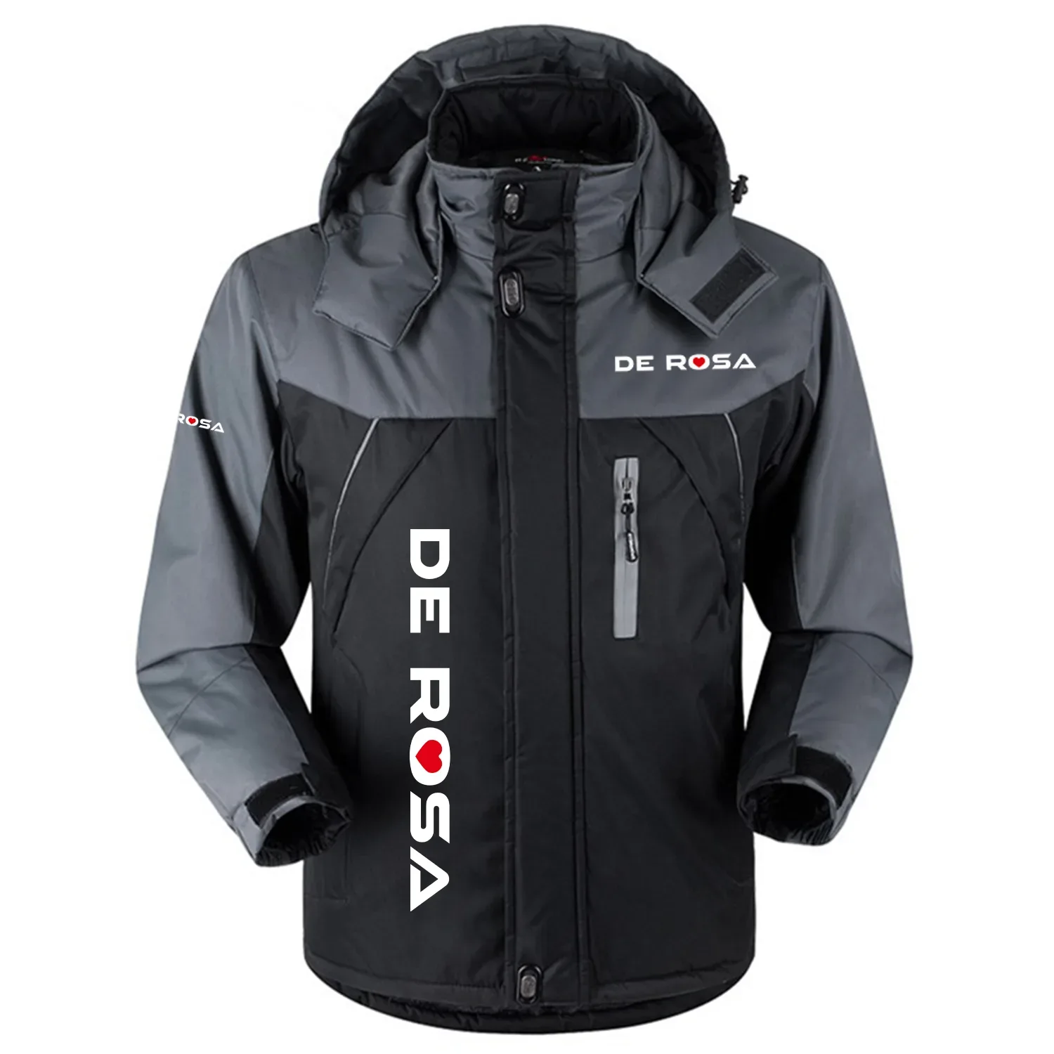 De Rosa Exclusive Logo Outdoor Charging Suit Slim Fit Plush Waterproof Windproof Jacket Detachable Hood OSBCLPCS1211DRZ - De Rosa Jacket