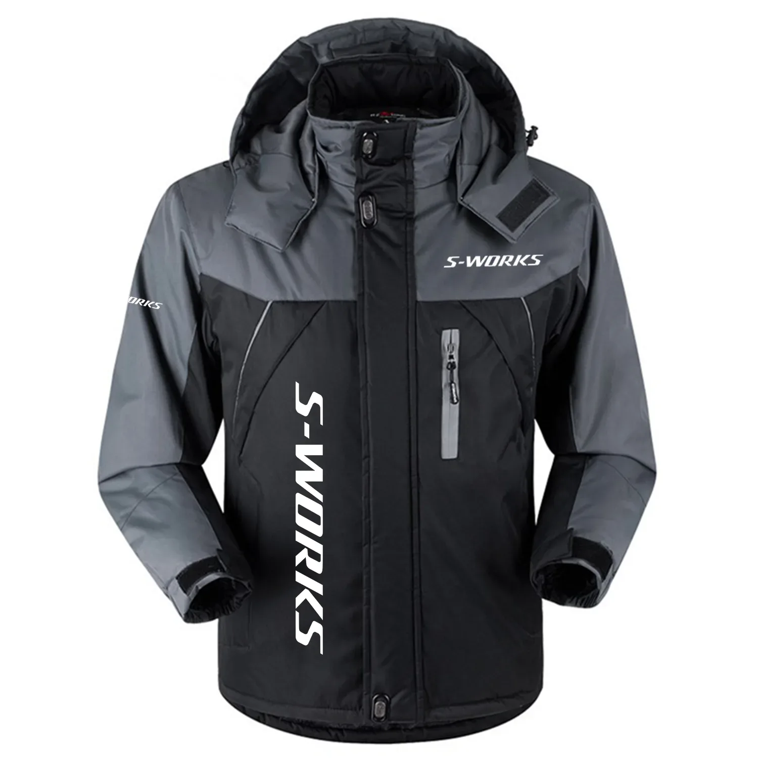 S-Works Exclusive Logo Outdoor Charging Suit Slim Fit Plush Waterproof Windproof Jacket Detachable Hood OSBCLPCS1211SWZ - S-Works Jacket