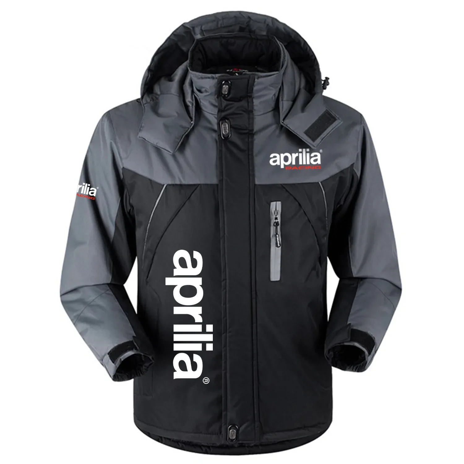 Aprilia Exclusive Logo Outdoor Charging Suit Slim Fit Plush Waterproof Windproof Jacket Detachable Hood OSMTBPCS1211APZ - Aprilia Jacket
