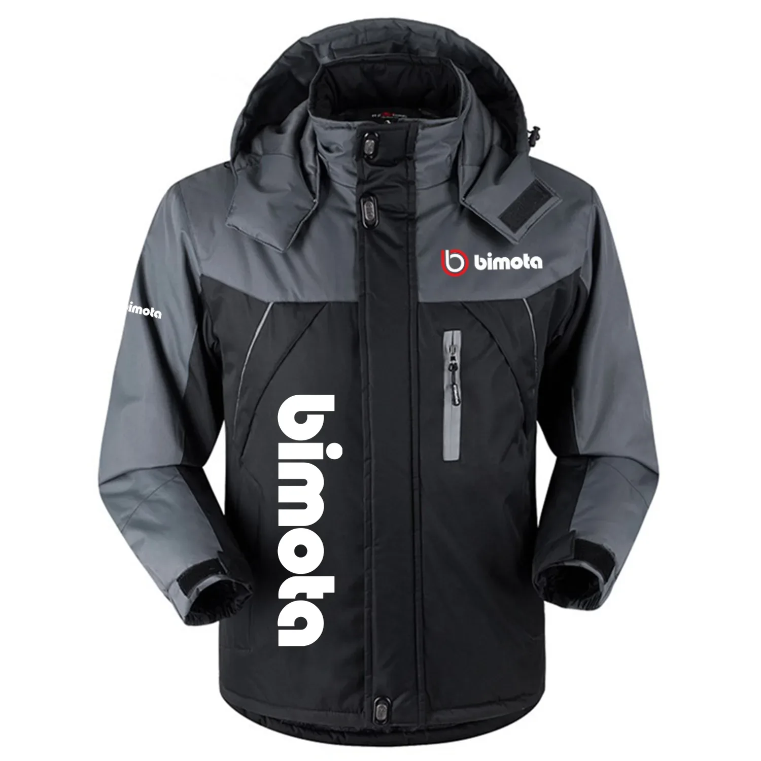 Bimota Exclusive Logo Outdoor Charging Suit Slim Fit Plush Waterproof Windproof Jacket Detachable Hood OSMTBPCS1211BIZ - Bimota Jacket