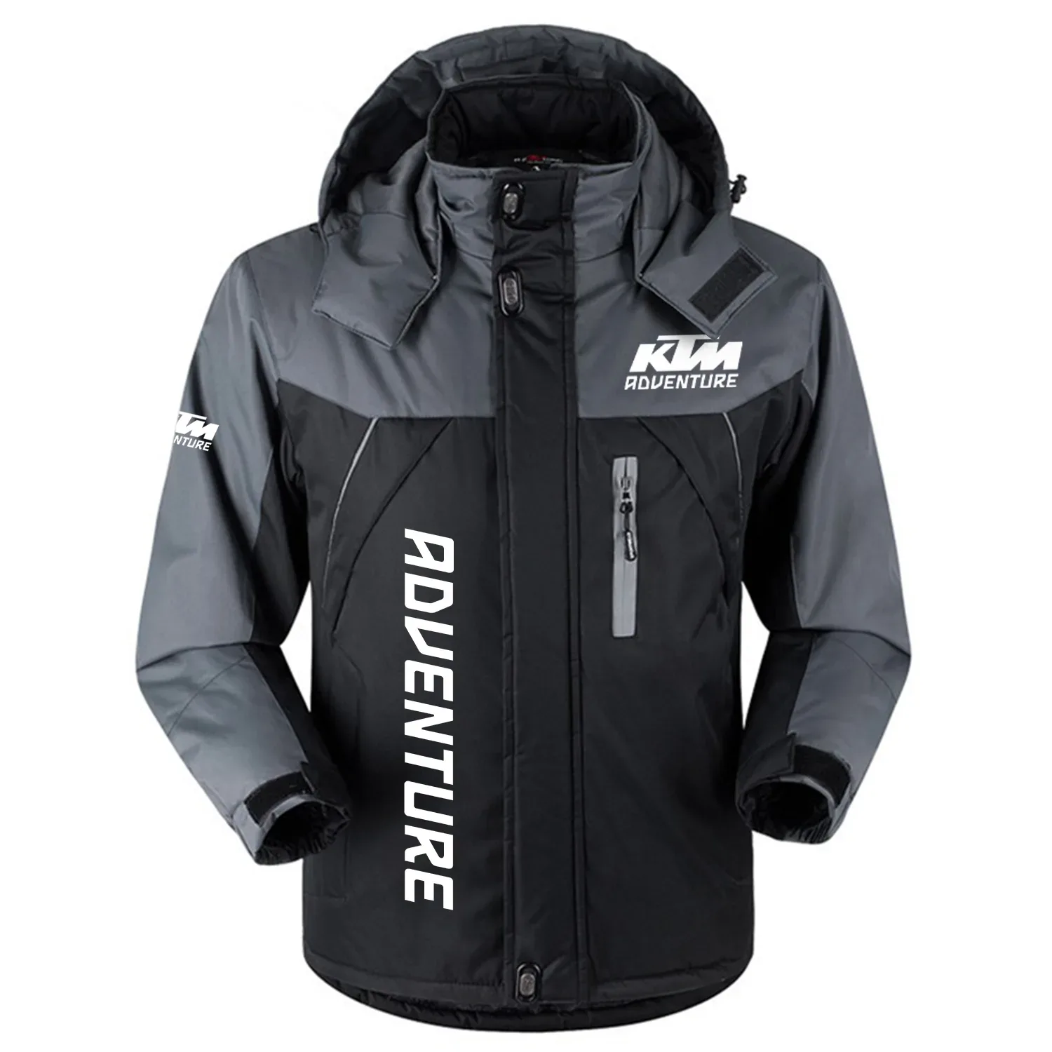 KTM Adventure Exclusive Logo Outdoor Charging Suit Slim Fit Plush Waterproof Windproof Jacket Detachable Hood OSMTBPCS1211KTZ - KTM Adventure Jacket