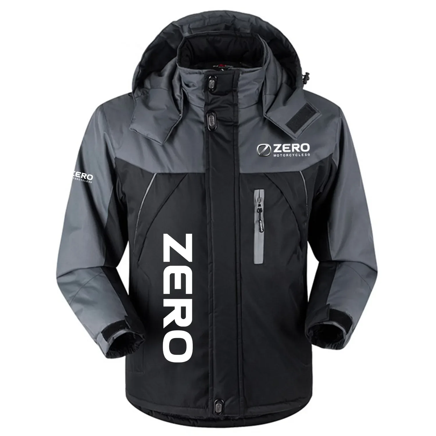 Zero Motorcycles Exclusive Logo Outdoor Charging Suit Slim Fit Plush Waterproof Windproof Jacket Detachable Hood OSMTBPCS1211ZMZ - Zero Motorcycles Jacket