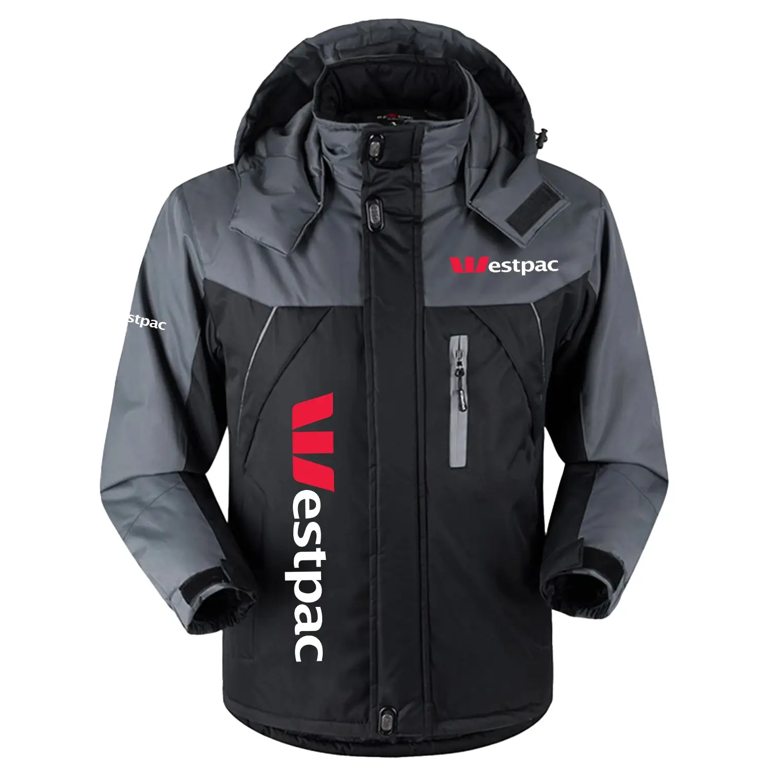 Westpac Exclusive Logo Outdoor Charging Suit Slim Fit Plush Waterproof Windproof Jacket Detachable Hood OUASPCS2705WTZ - Westpac Jacket