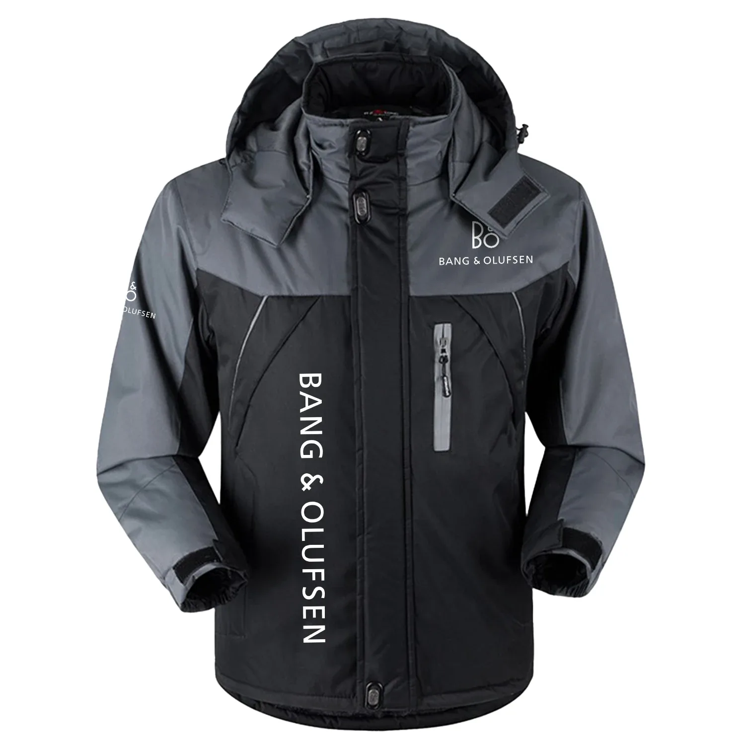 Bang & Olufsen Exclusive Logo Outdoor Charging Suit Slim Fit Plush Waterproof Windproof Jacket Detachable Hood OUEUPCS2705BOZ - Bang & Olufsen Jacket