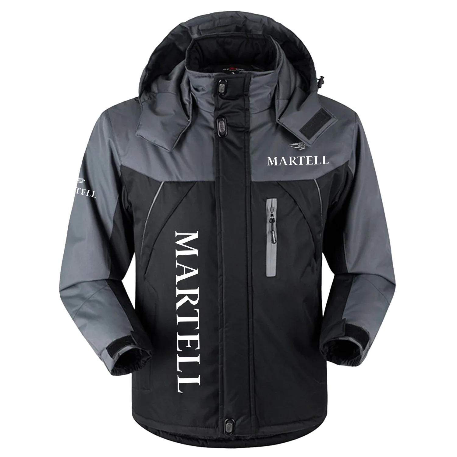 Martell Exclusive Logo Outdoor Charging Suit Slim Fit Plush Waterproof Windproof Jacket Detachable Hood OUEUPCS2705MTZ - Martell Jacket