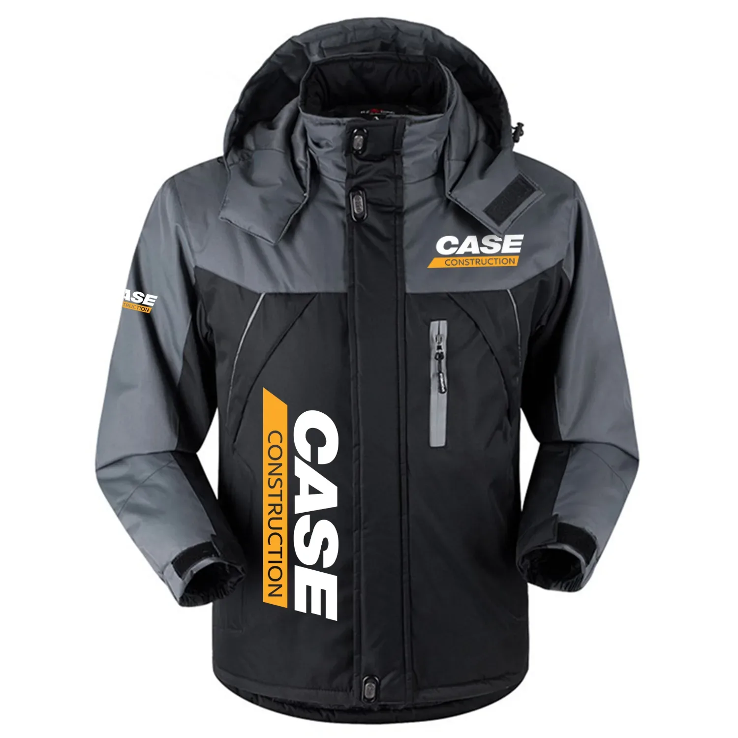 Case Construction Exclusive Logo Outdoor Charging Suit Slim Fit Plush Waterproof Windproof Jacket Detachable Hood OUFAPCS0819CCZ - Case Construction Gift