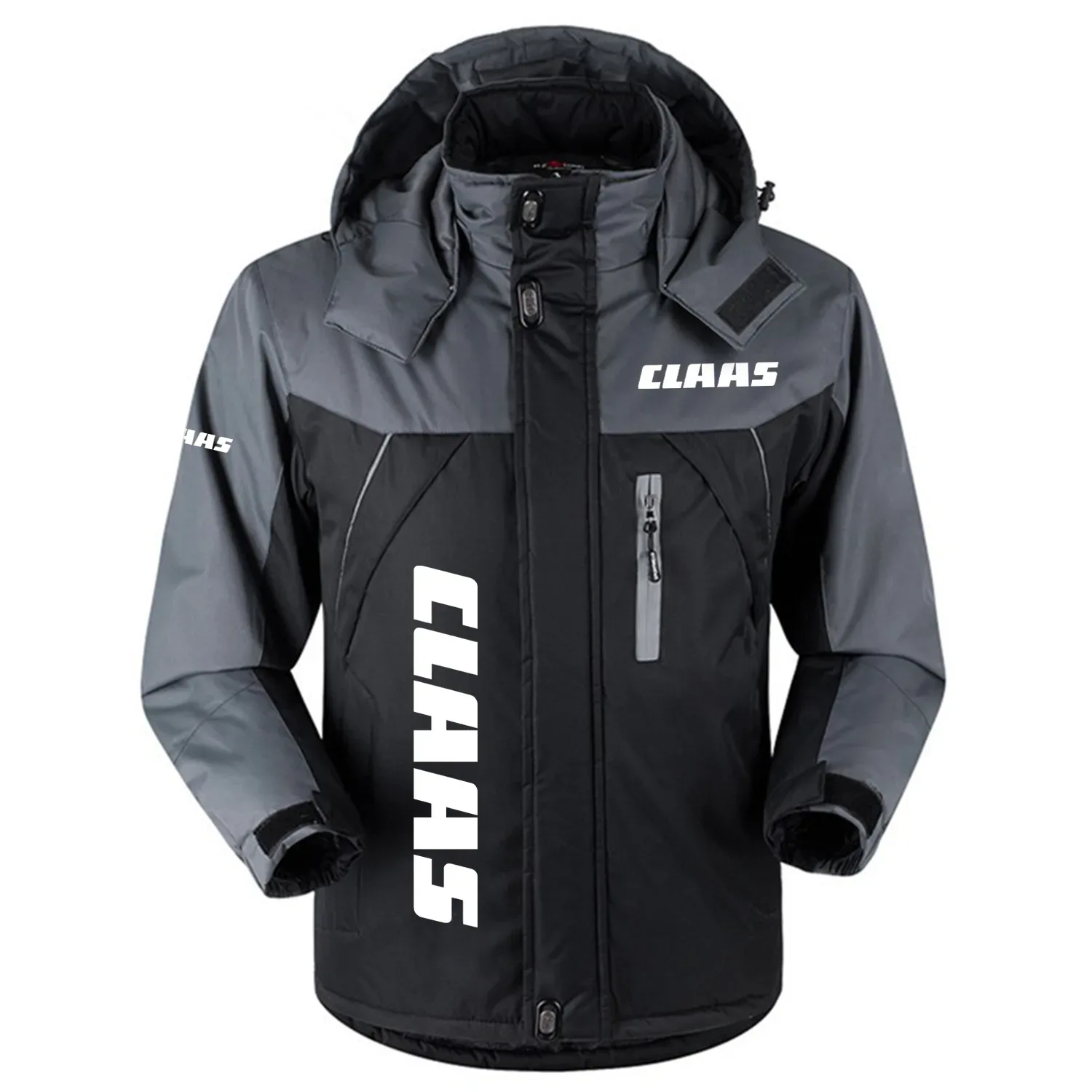 Claas Exclusive Logo Outdoor Charging Suit Slim Fit Plush Waterproof Windproof Jacket Detachable Hood OUFAPCS0819CLZ - Claas Gift