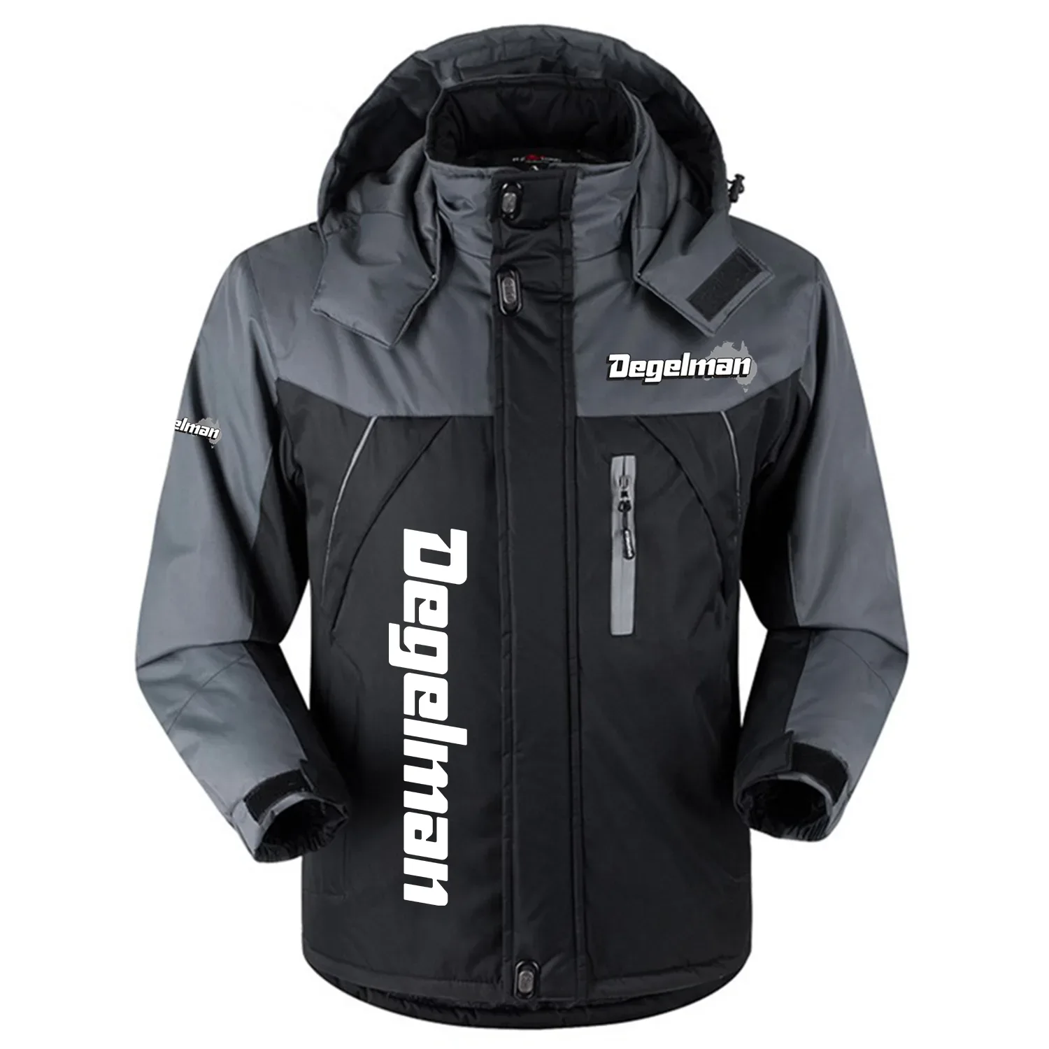 Degelman Industries Exclusive Logo Outdoor Charging Suit Slim Fit Plush Waterproof Windproof Jacket Detachable Hood OUFAPCS0819DIZ - Degelman Industries Gift