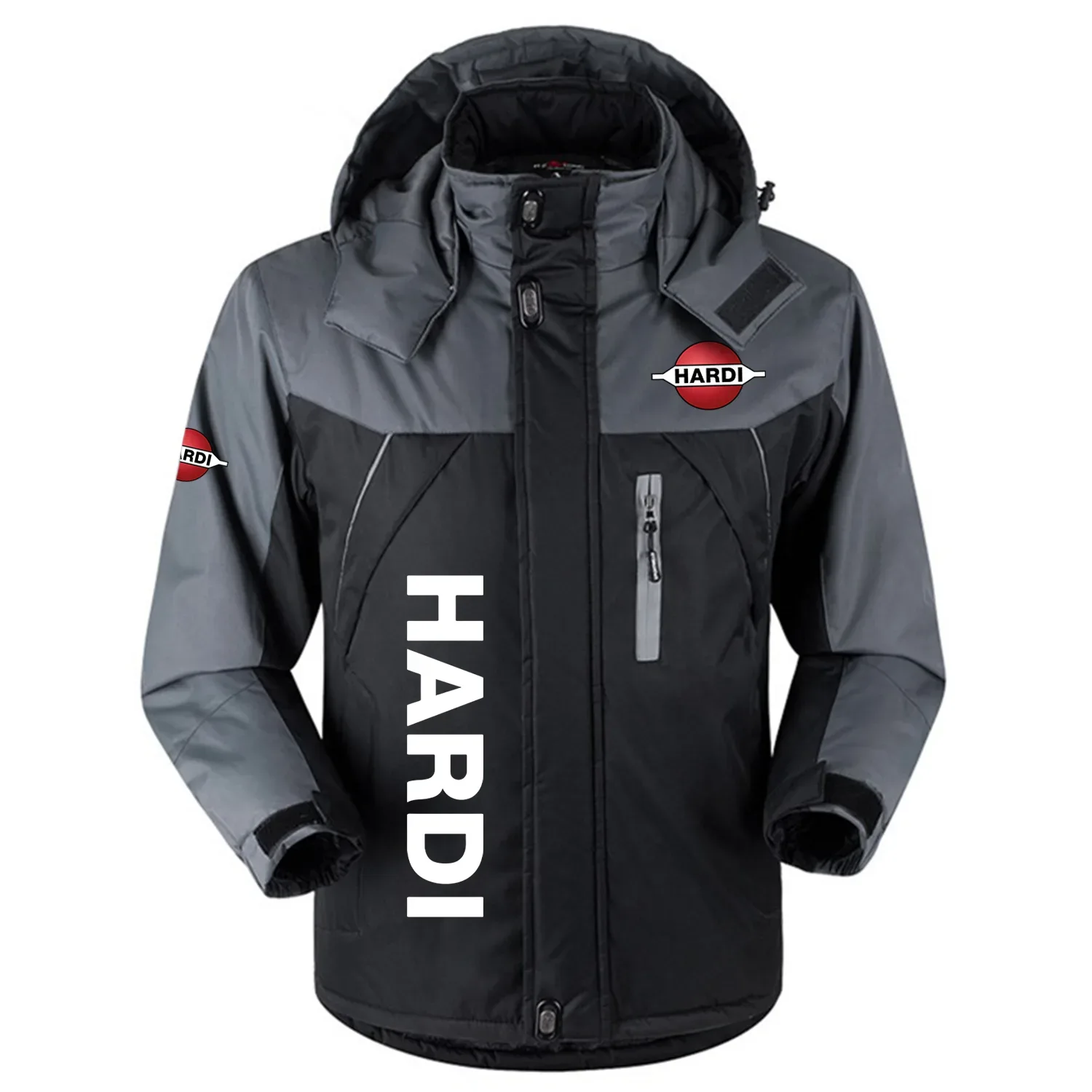 Hardi Exclusive Logo Outdoor Charging Suit Slim Fit Plush Waterproof Windproof Jacket Detachable Hood OUFAPCS0819HAZ - Hardi Gift