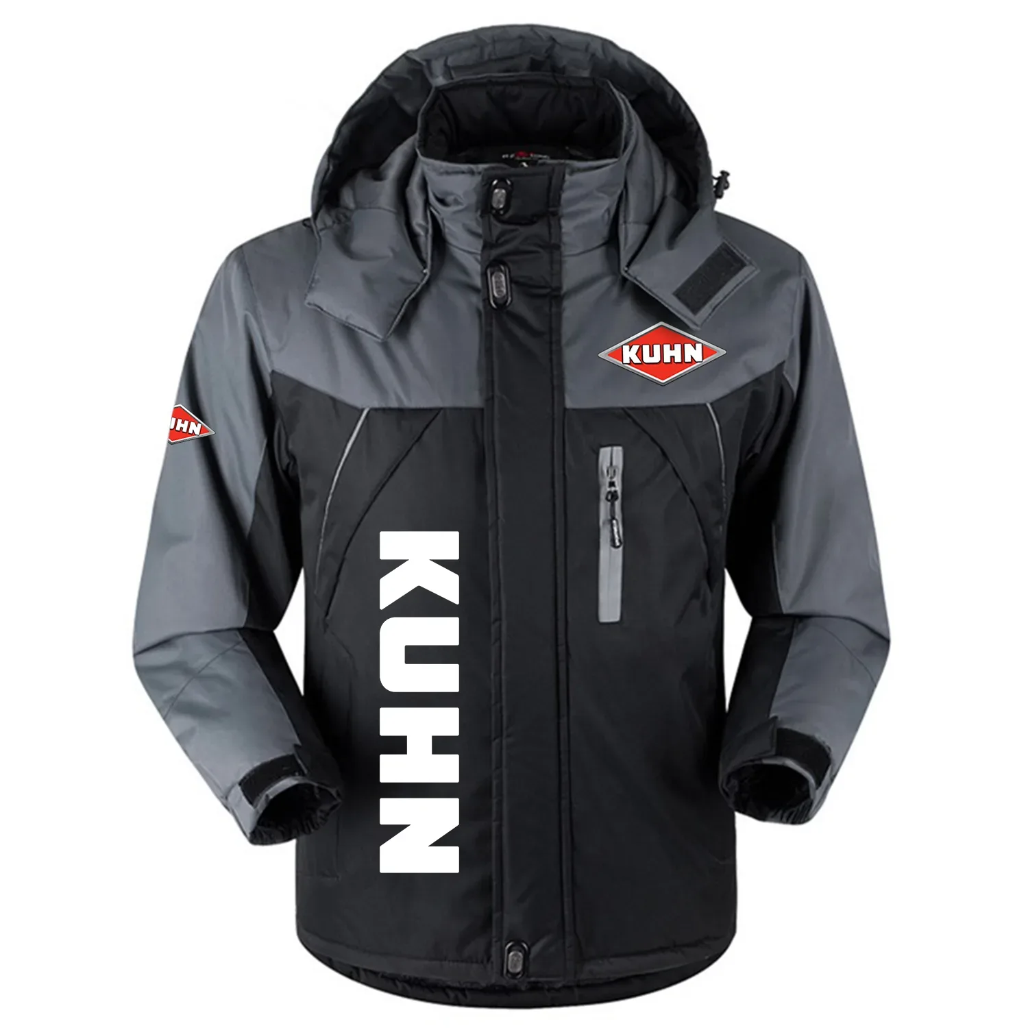 Kuhn Exclusive Logo Outdoor Charging Suit Slim Fit Plush Waterproof Windproof Jacket Detachable Hood OUFAPCS0819KNZ - Kuhn Gift