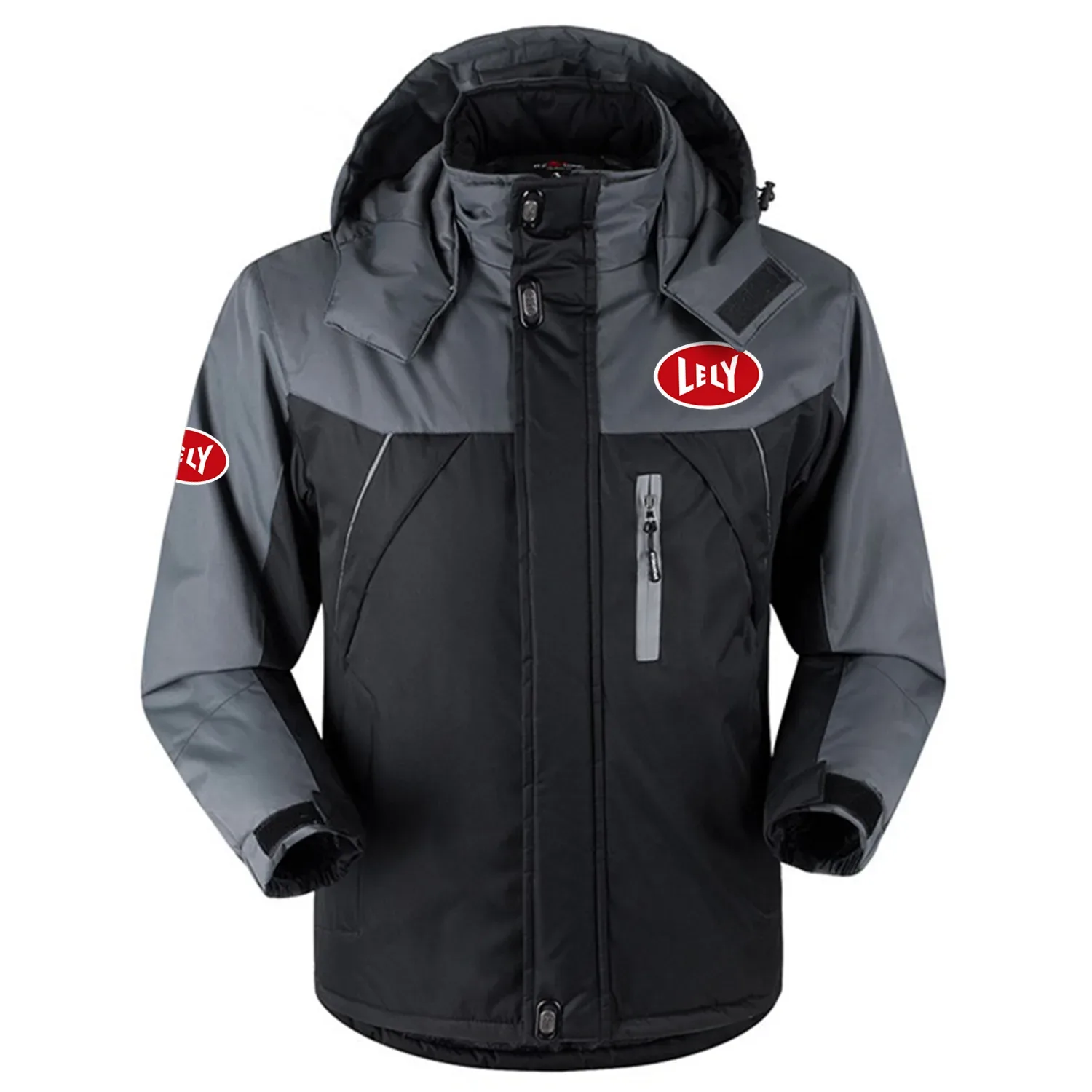 Lely Exclusive Logo Outdoor Charging Suit Slim Fit Plush Waterproof Windproof Jacket Detachable Hood OUFAPCS0819LLZ - Lely Gift