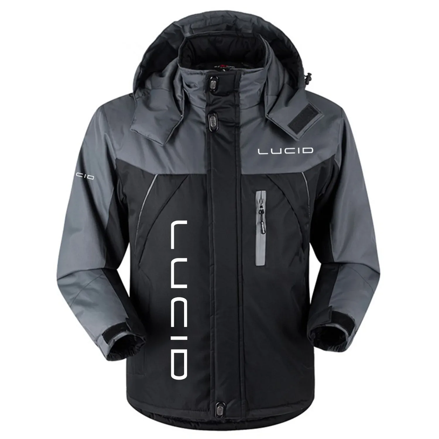 Lucid Exclusive Logo Outdoor Charging Suit Slim Fit Plush Waterproof Windproof Jacket Detachable Hood OUFAPCS0819LUCZ - Lucid Jacket