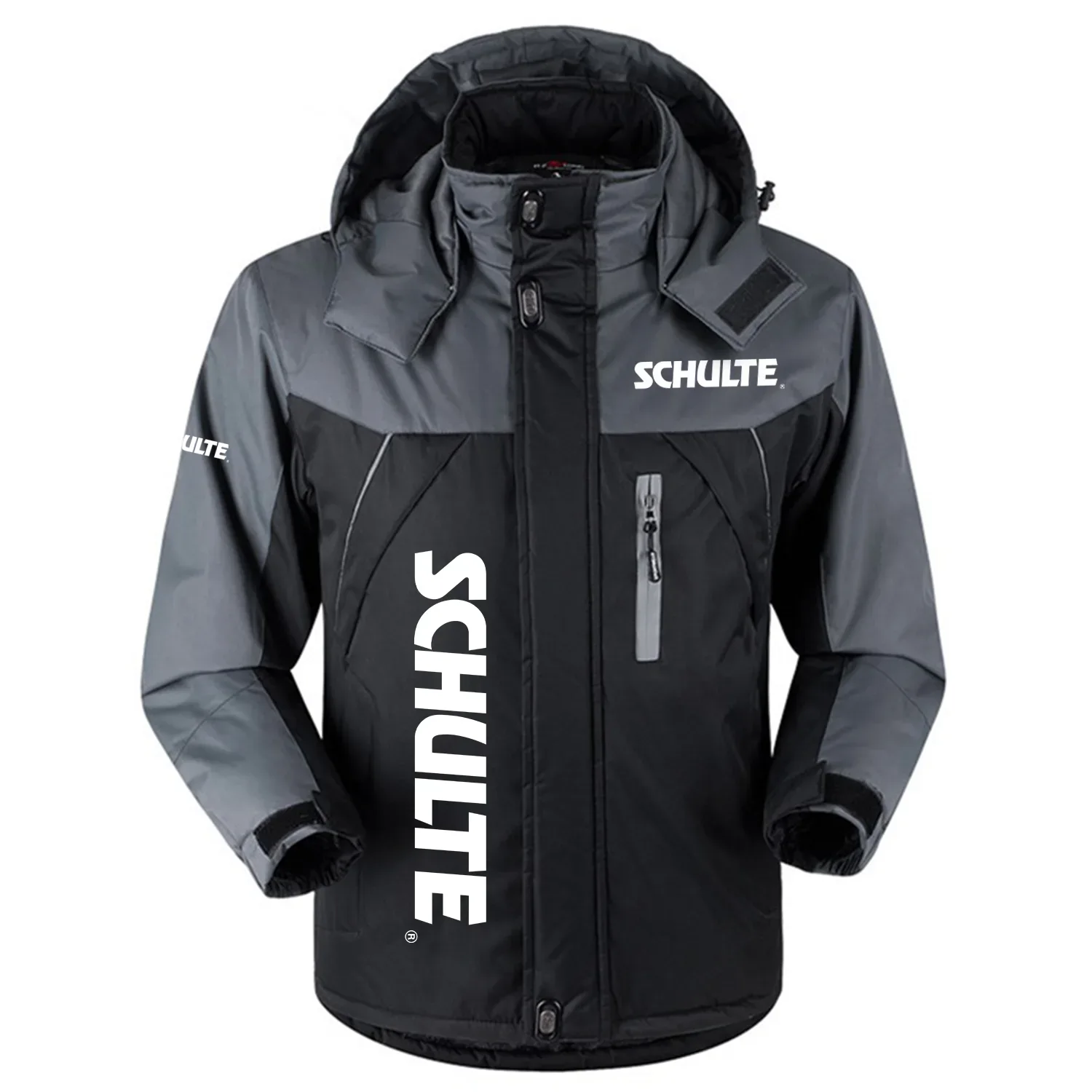 Schulte Industries Exclusive Logo Outdoor Charging Suit Slim Fit Plush Waterproof Windproof Jacket Detachable Hood OUFAPCS0819SIZ - Schulte Industries Gift