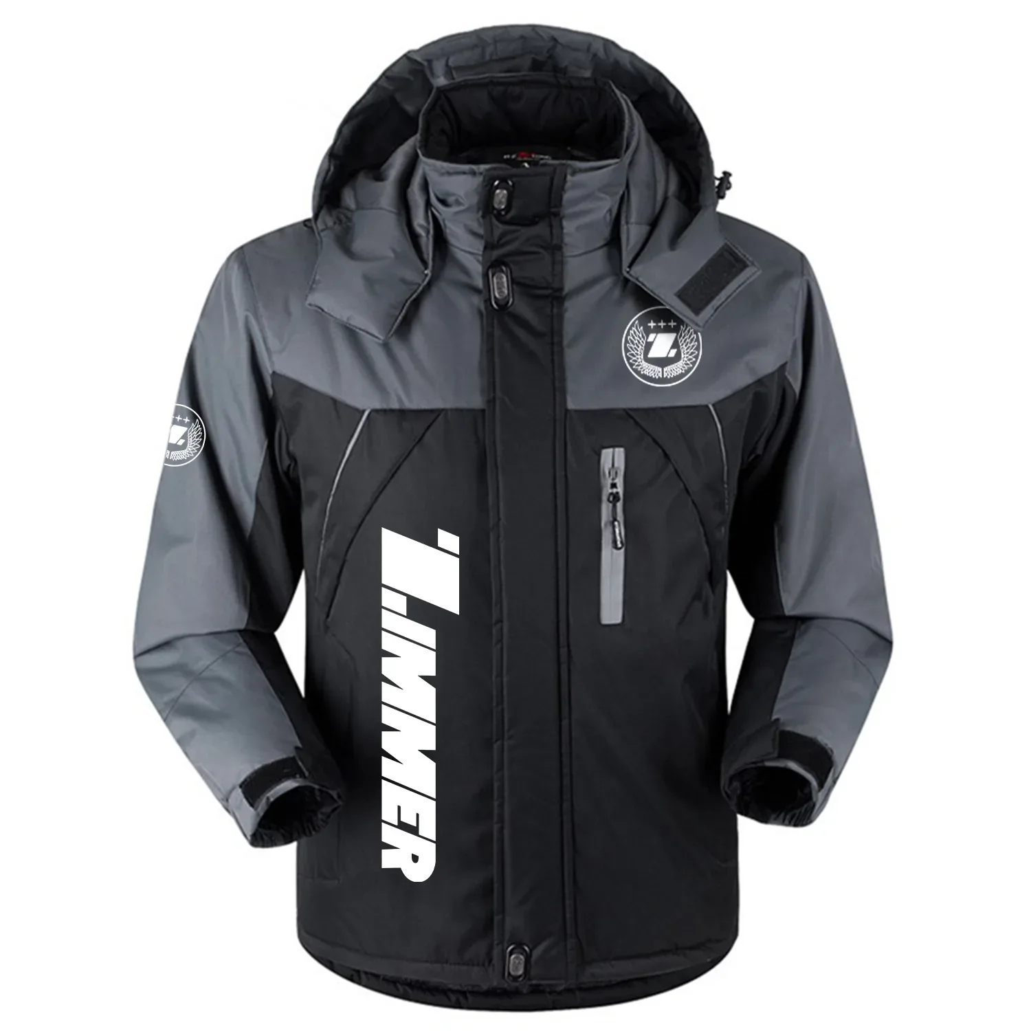 Zimmer Exclusive Logo Outdoor Charging Suit Slim Fit Plush Waterproof Windproof Jacket Detachable Hood OUFAPCS0819ZMZ - Zimmer Jacket