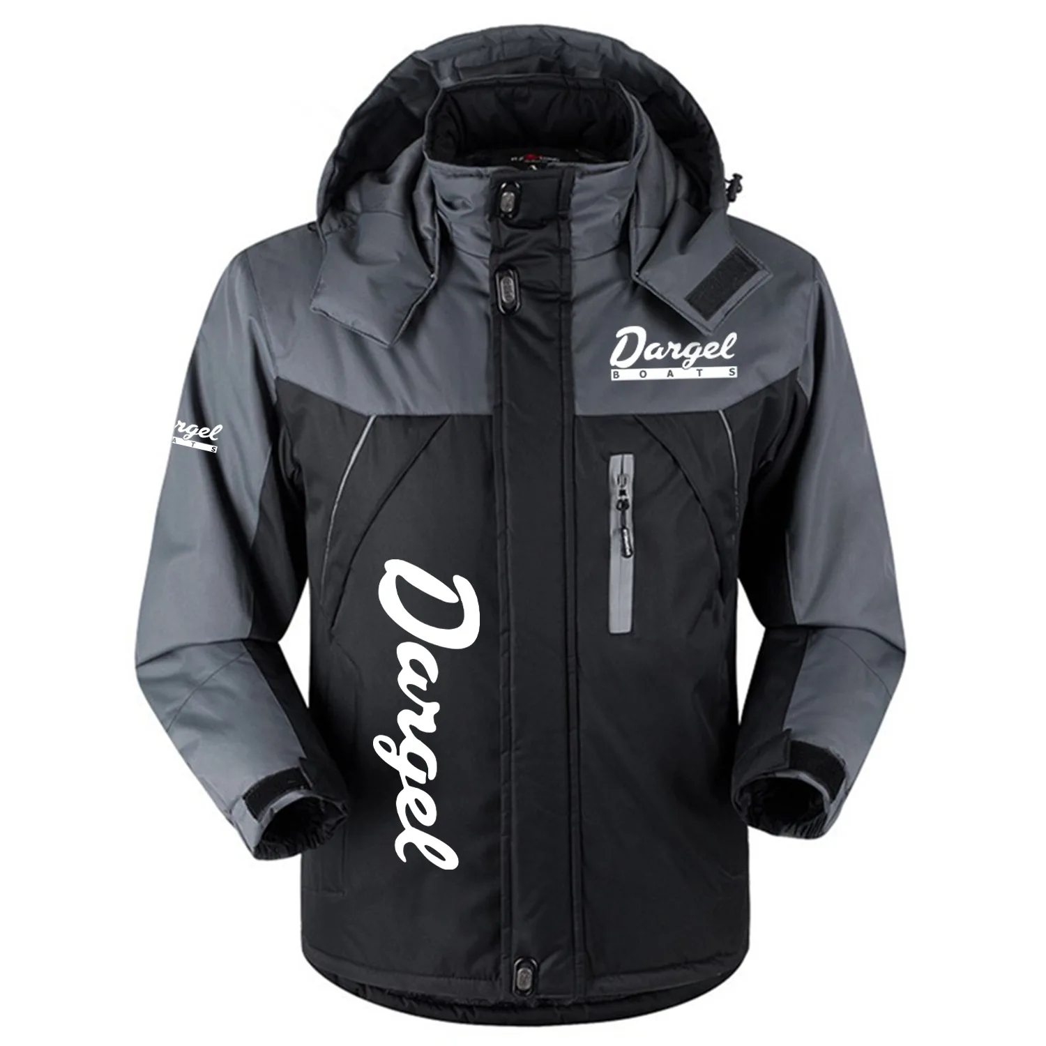 Dargle Exclusive Logo Outdoor Charging Suit Slim Fit Plush Waterproof Windproof Jacket Detachable Hood OUFAPCS1010DARZ - Dargle Jacket