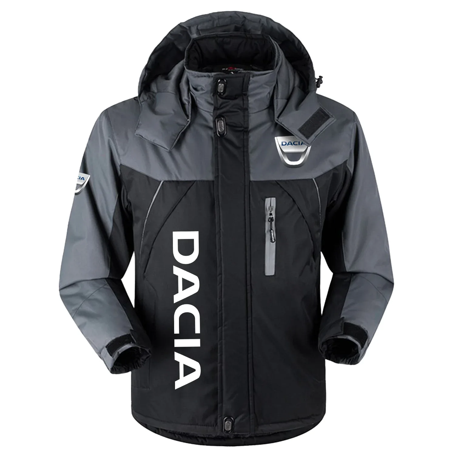 Dacia Exclusive Logo Outdoor Charging Suit Slim Fit Plush Waterproof Windproof Jacket Detachable Hood OUFAPCS2905DACZ - Dacia Jacket