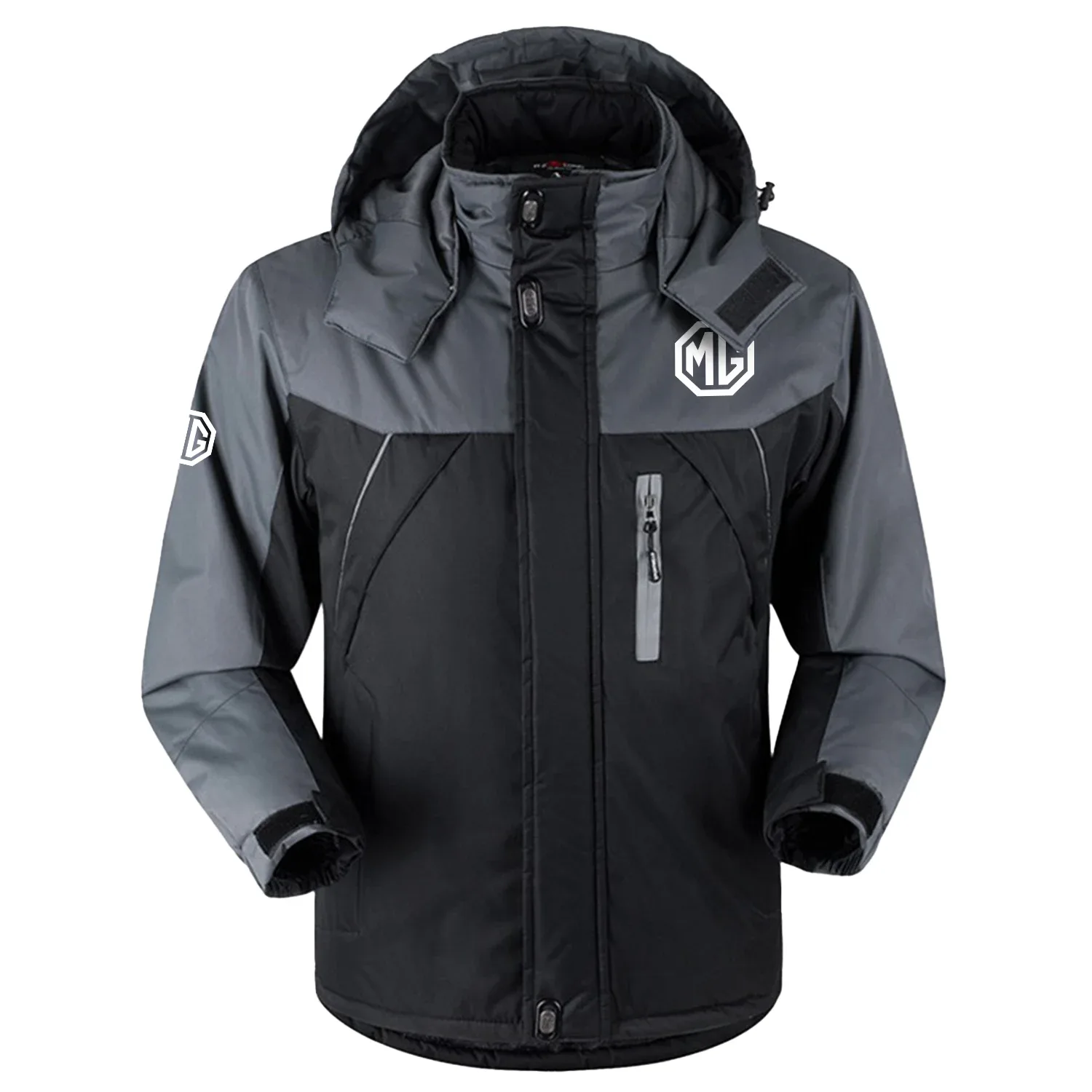 MG Cars Exclusive Logo Outdoor Charging Suit Slim Fit Plush Waterproof Windproof Jacket Detachable Hood OUFAPCS2905MGZ - MG Cars Jacket