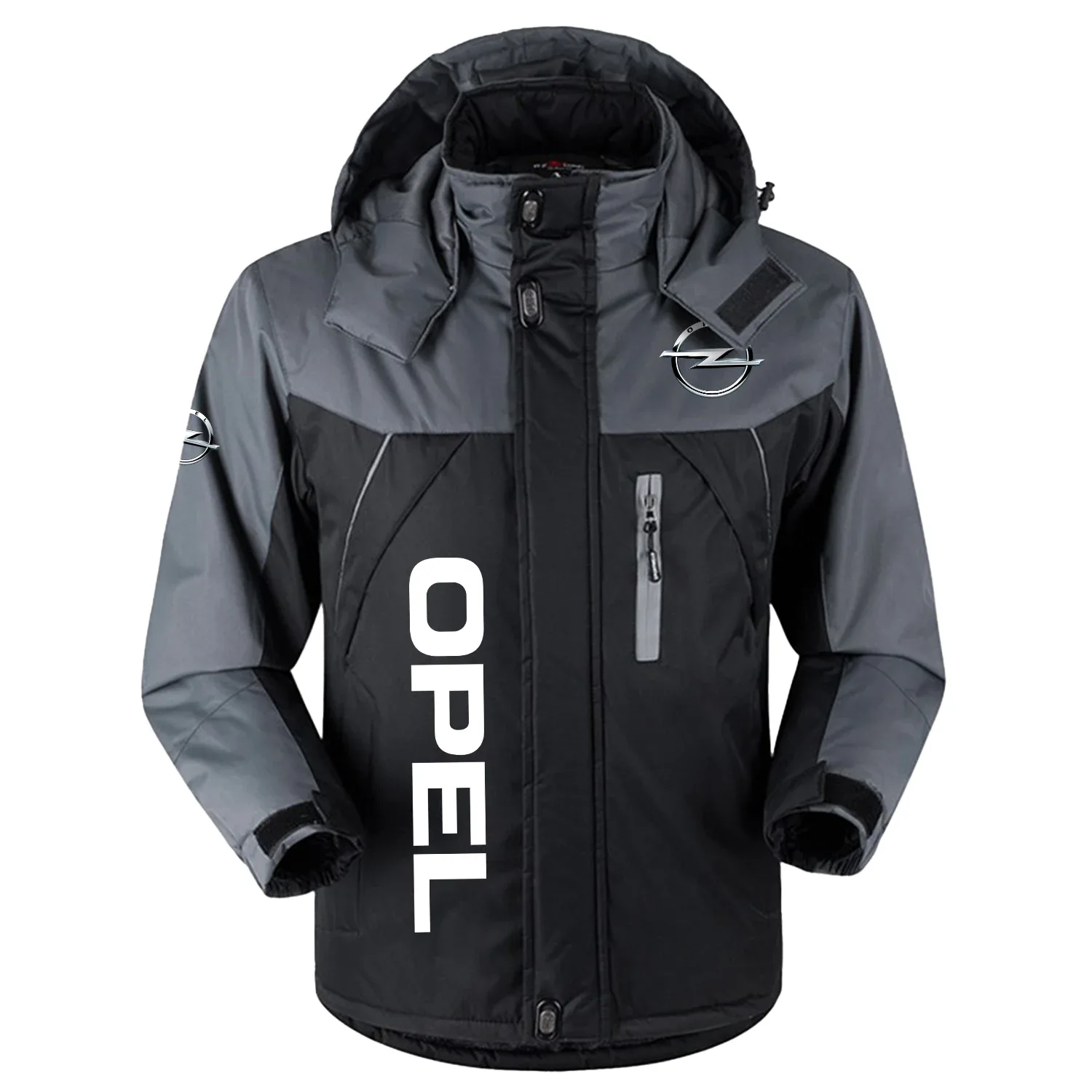 Opel Exclusive Logo Outdoor Charging Suit Slim Fit Plush Waterproof Windproof Jacket Detachable Hood OUFAPCS2905OPEZ - Opel Jacket