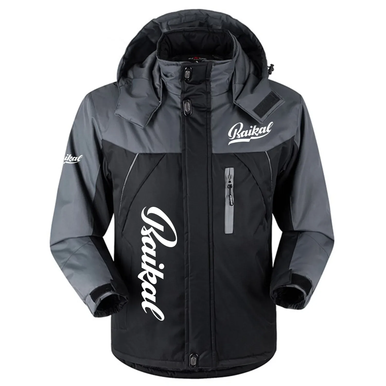 Baikal Exclusive Logo Outdoor Charging Suit Slim Fit Plush Waterproof Windproof Jacket Detachable Hood OUHUPCS0815BIZ - Baikal Jacket