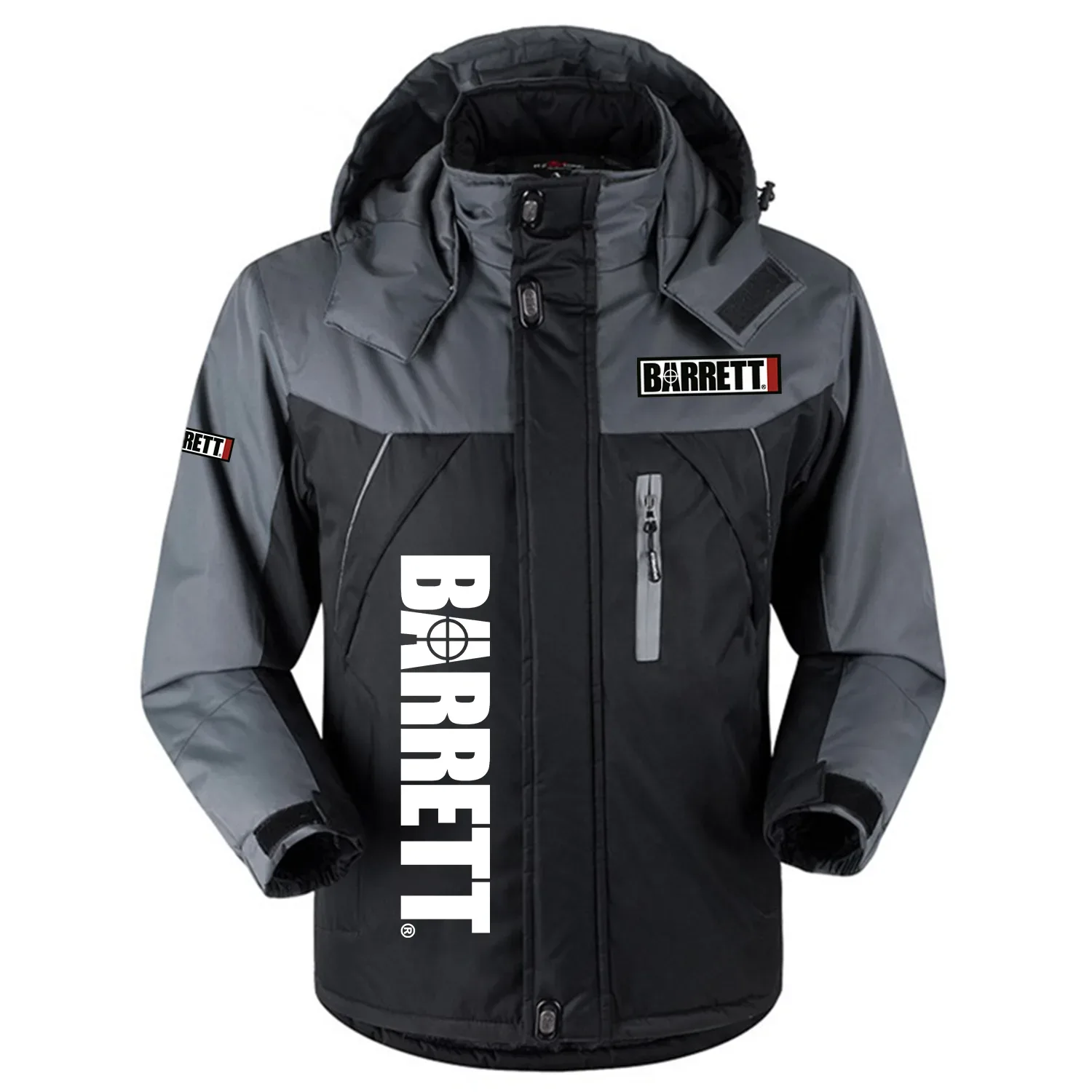 Barrett Exclusive Logo Outdoor Charging Suit Slim Fit Plush Waterproof Windproof Jacket Detachable Hood OUHUPCS0815BTZ - Barrett Jacket