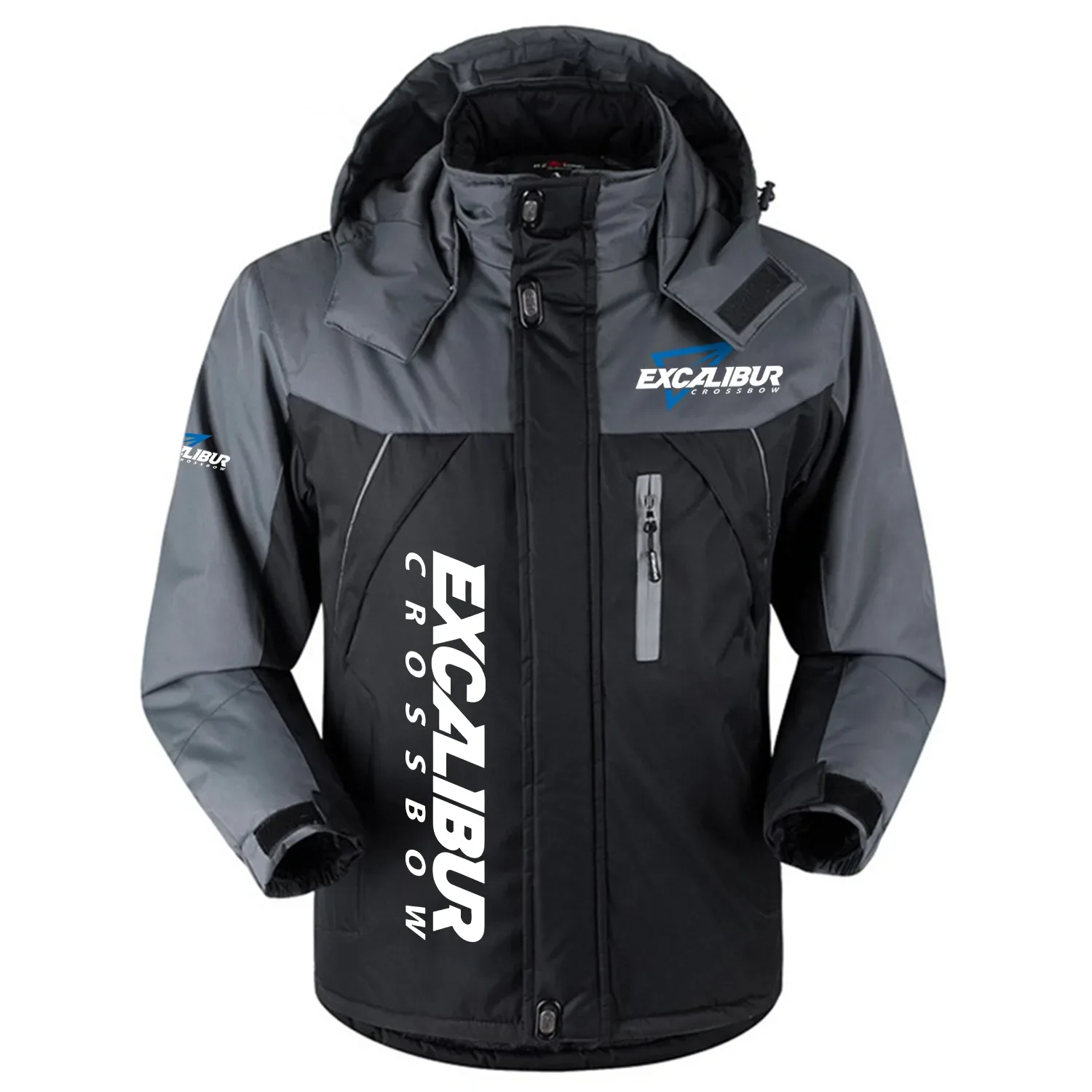 Excalibur Crossbow Exclusive Logo Outdoor Charging Suit Slim Fit Plush Waterproof Windproof Jacket Detachable Hood OUHUPCS0815ECZ - Excalibur Crossbow Jacket
