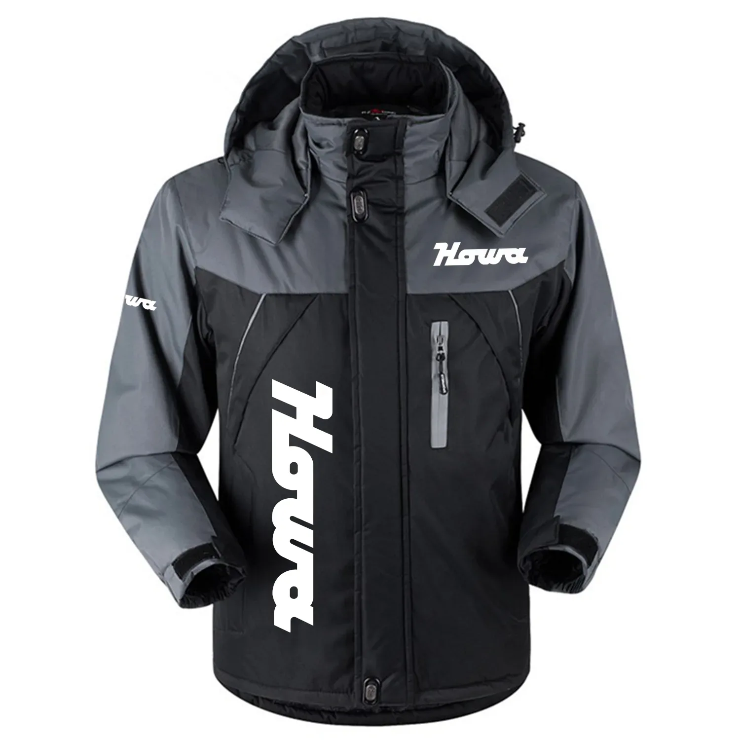 Howa Exclusive Logo Outdoor Charging Suit Slim Fit Plush Waterproof Windproof Jacket Detachable Hood OUHUPCS0815HWZ - Howa Jacket