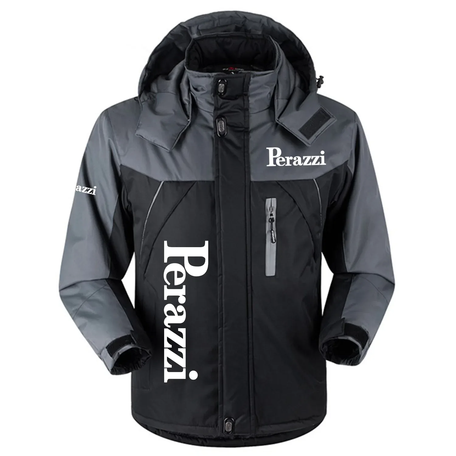 Perazzi Exclusive Logo Outdoor Charging Suit Slim Fit Plush Waterproof Windproof Jacket Detachable Hood OUHUPCS0815PRZ - Perazzi Jacket