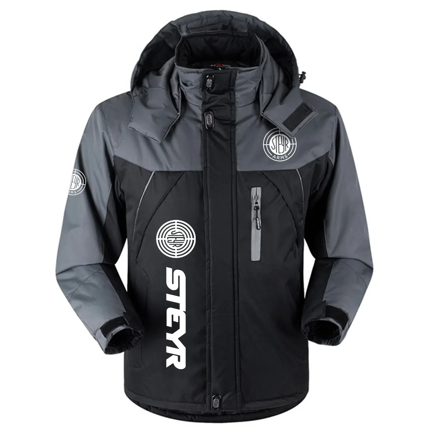 Steyr Exclusive Logo Outdoor Charging Suit Slim Fit Plush Waterproof Windproof Jacket Detachable Hood OUHUPCS0815STZ - Steyr Jacket