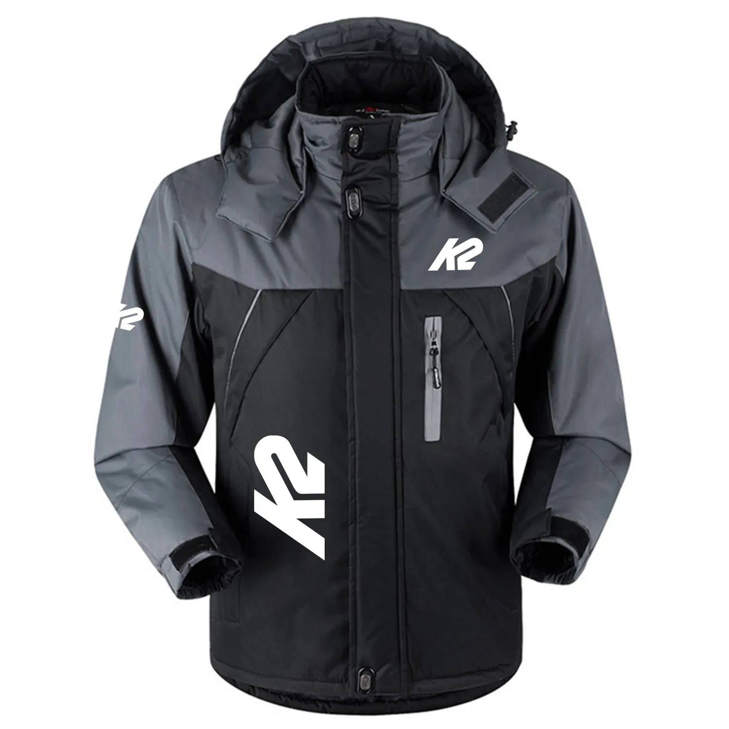 K2 Exclusive Logo Outdoor Charging Suit Slim Fit Plush Waterproof Windproof Jacket Detachable Hood OUSKPCS0820K2Z - K2 Gift
