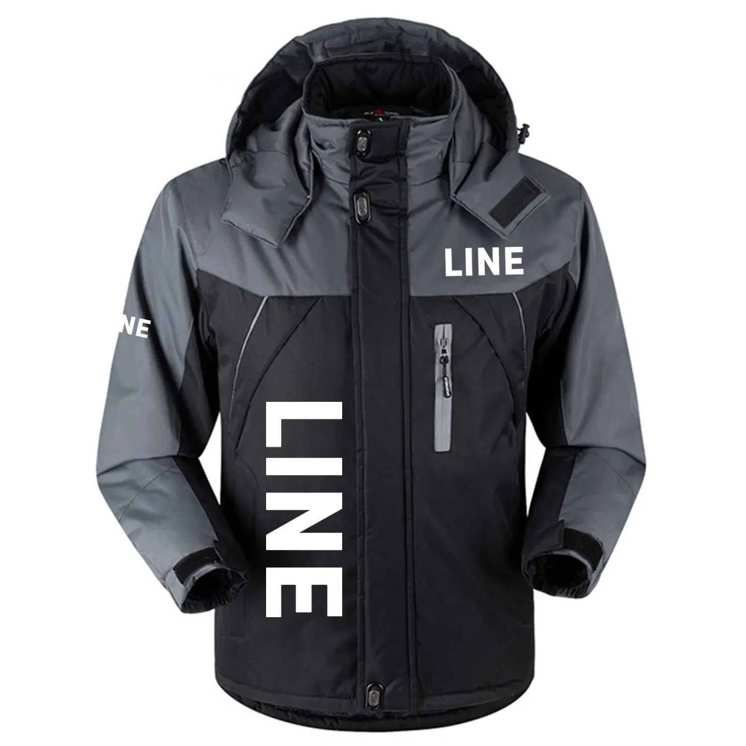 Line Skis Exclusive Logo Outdoor Charging Suit Slim Fit Plush Waterproof Windproof Jacket Detachable Hood OUSKPCS0820LSZ - Line Skis Gift