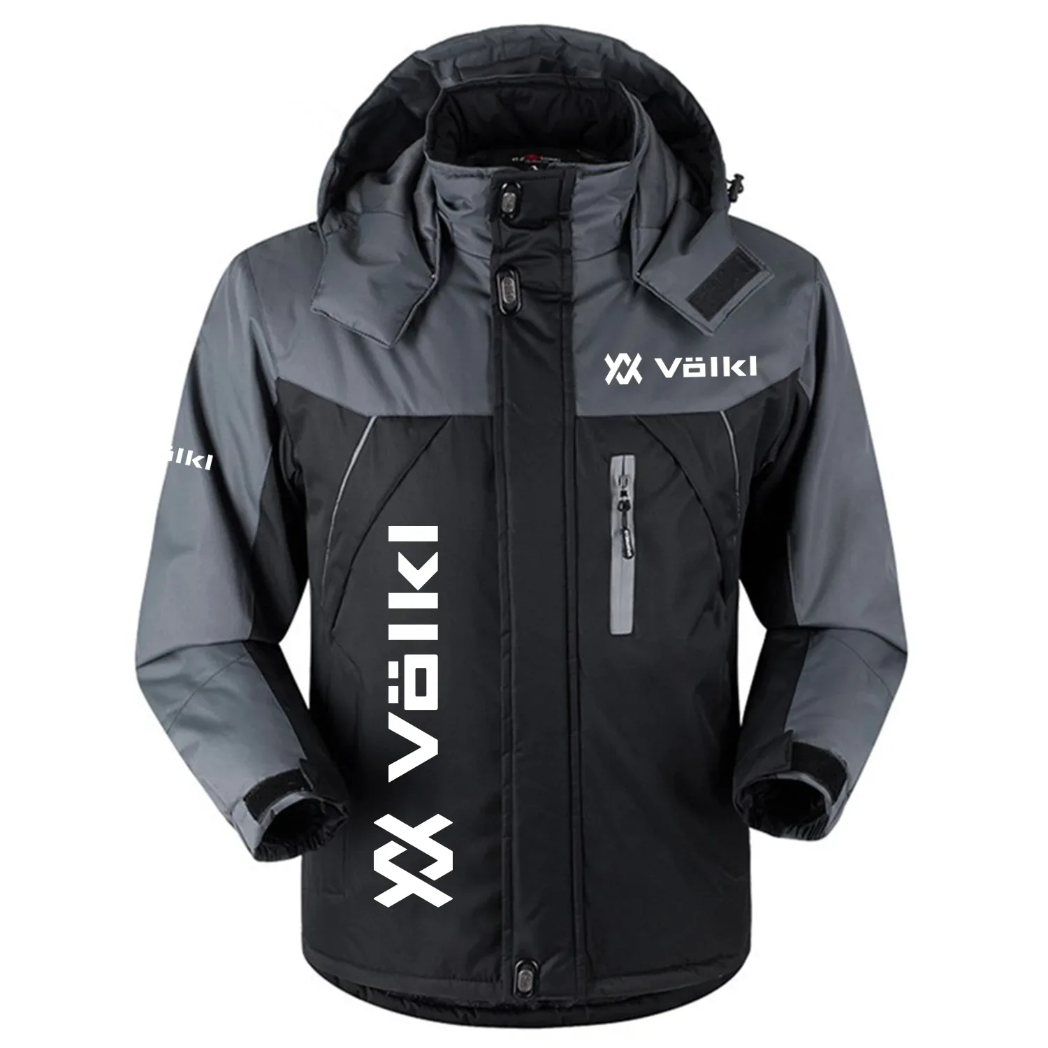Volkl Exclusive Logo Outdoor Charging Suit Slim Fit Plush Waterproof Windproof Jacket Detachable Hood OUSKPCS0820VOZ - Volkl Gift