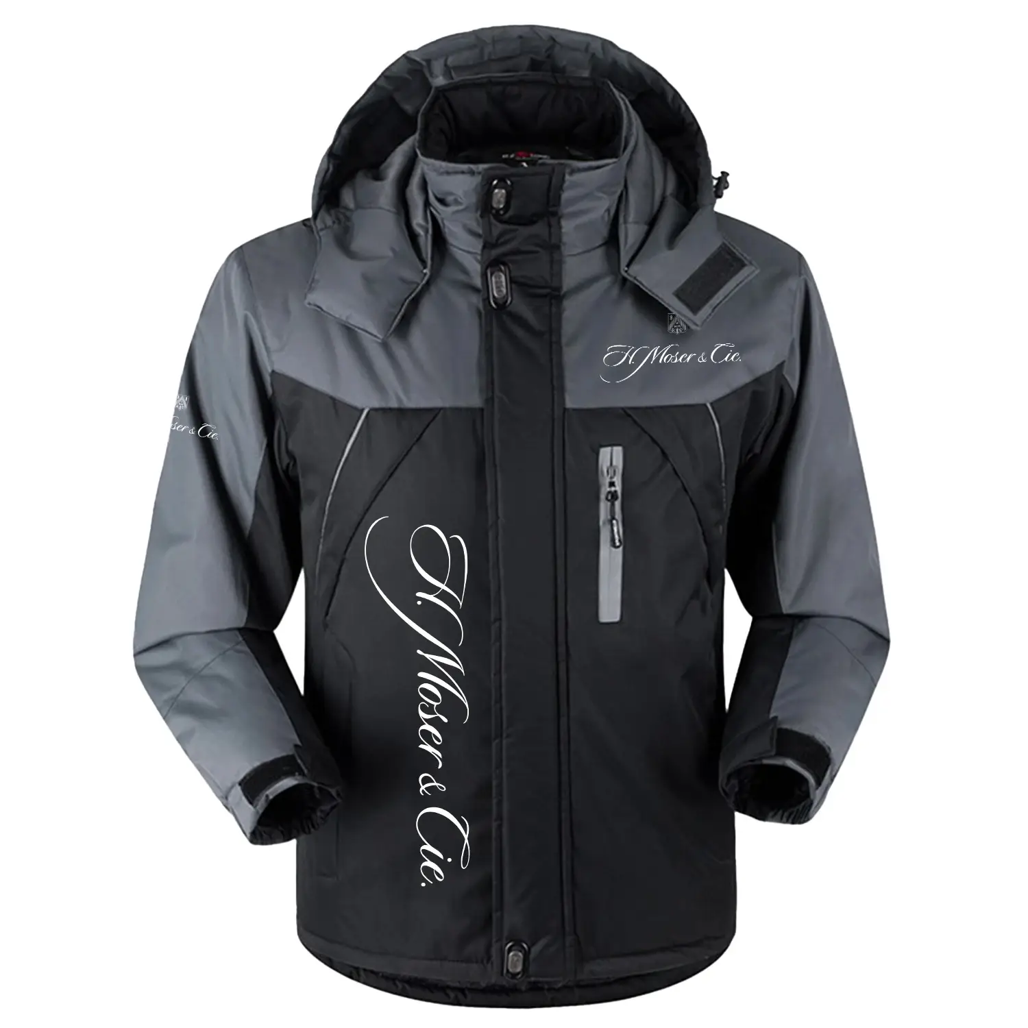 H. Moser & Cie Exclusive Logo Outdoor Charging Suit Slim Fit Plush Waterproof Windproof Jacket Detachable Hood OUWCPCS0805HCZ - H. Moser & Cie Jacket