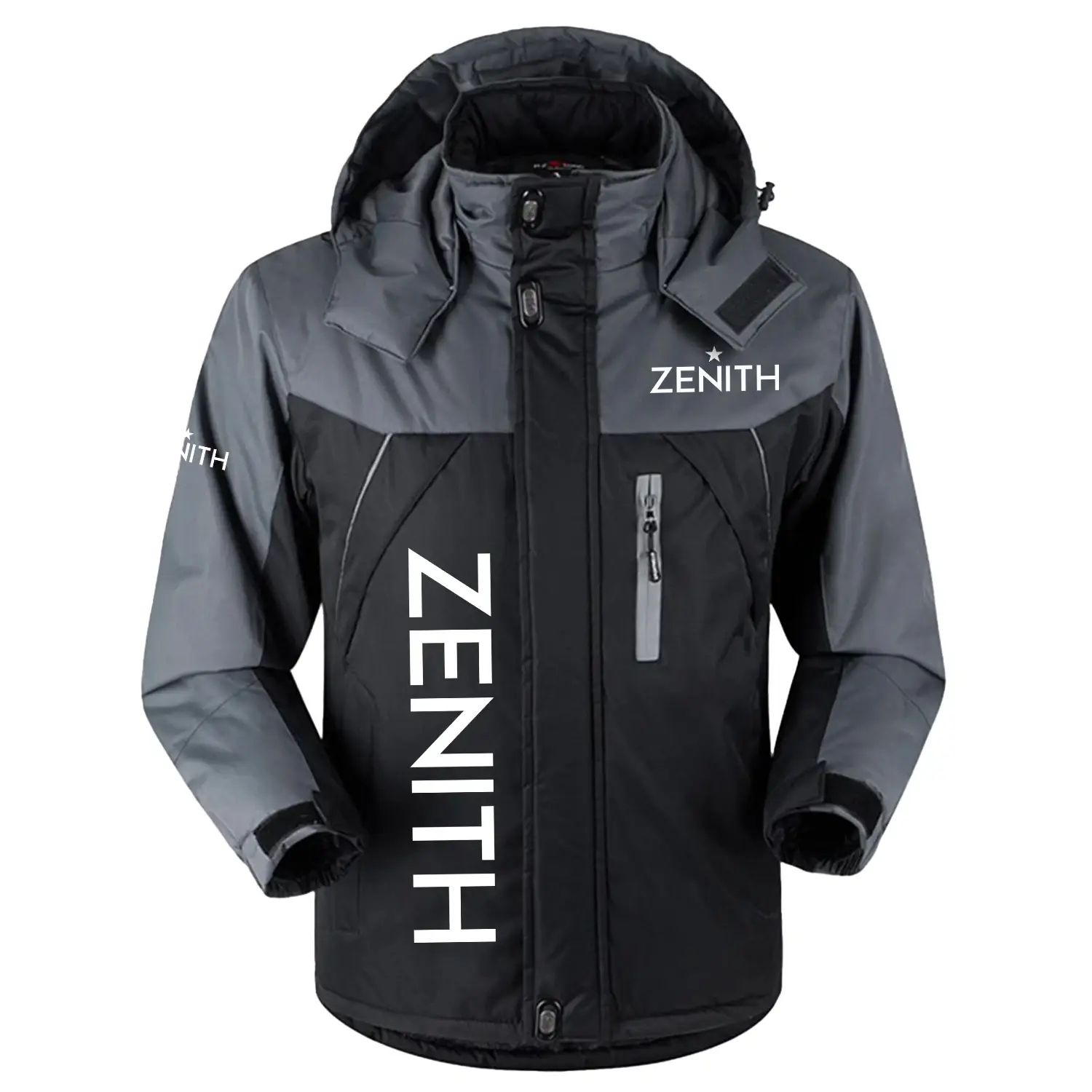 Zenith Exclusive Logo Outdoor Charging Suit Slim Fit Plush Waterproof Windproof Jacket Detachable Hood OUWCPCS0805ZNZ - Zenith Jacket