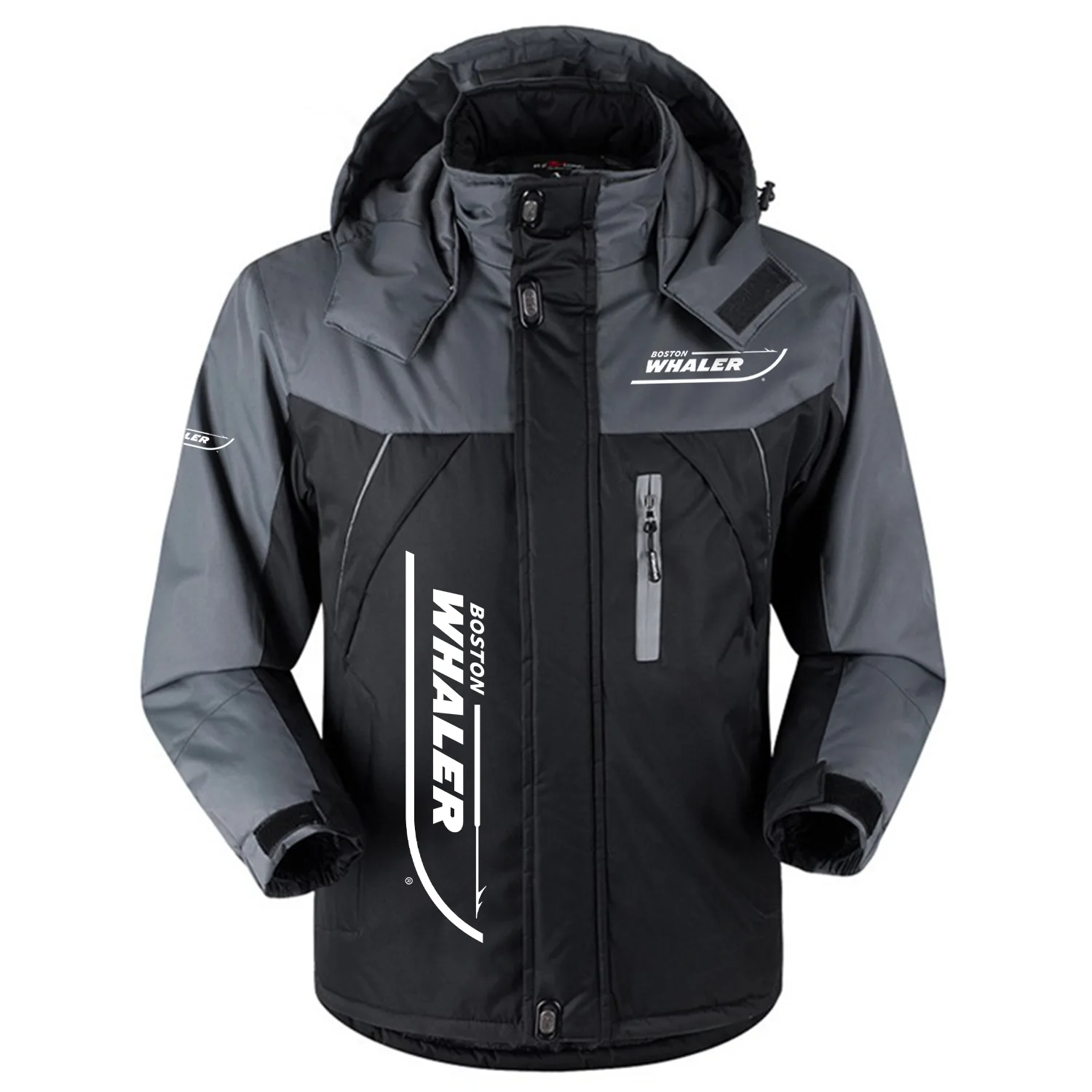 Boston Whaler Exclusive Logo Outdoor Charging Suit Slim Fit Plush Waterproof Windproof Jacket Detachable Hood TTPDPCS2409BWZ - Boston Whaler Jacket