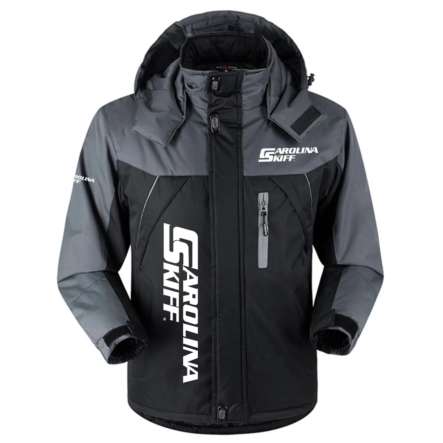 Carolina Skiff Exclusive Logo Outdoor Charging Suit Slim Fit Plush Waterproof Windproof Jacket Detachable Hood TTPDPCS2409CSZ - Carolina Skiff Jacket