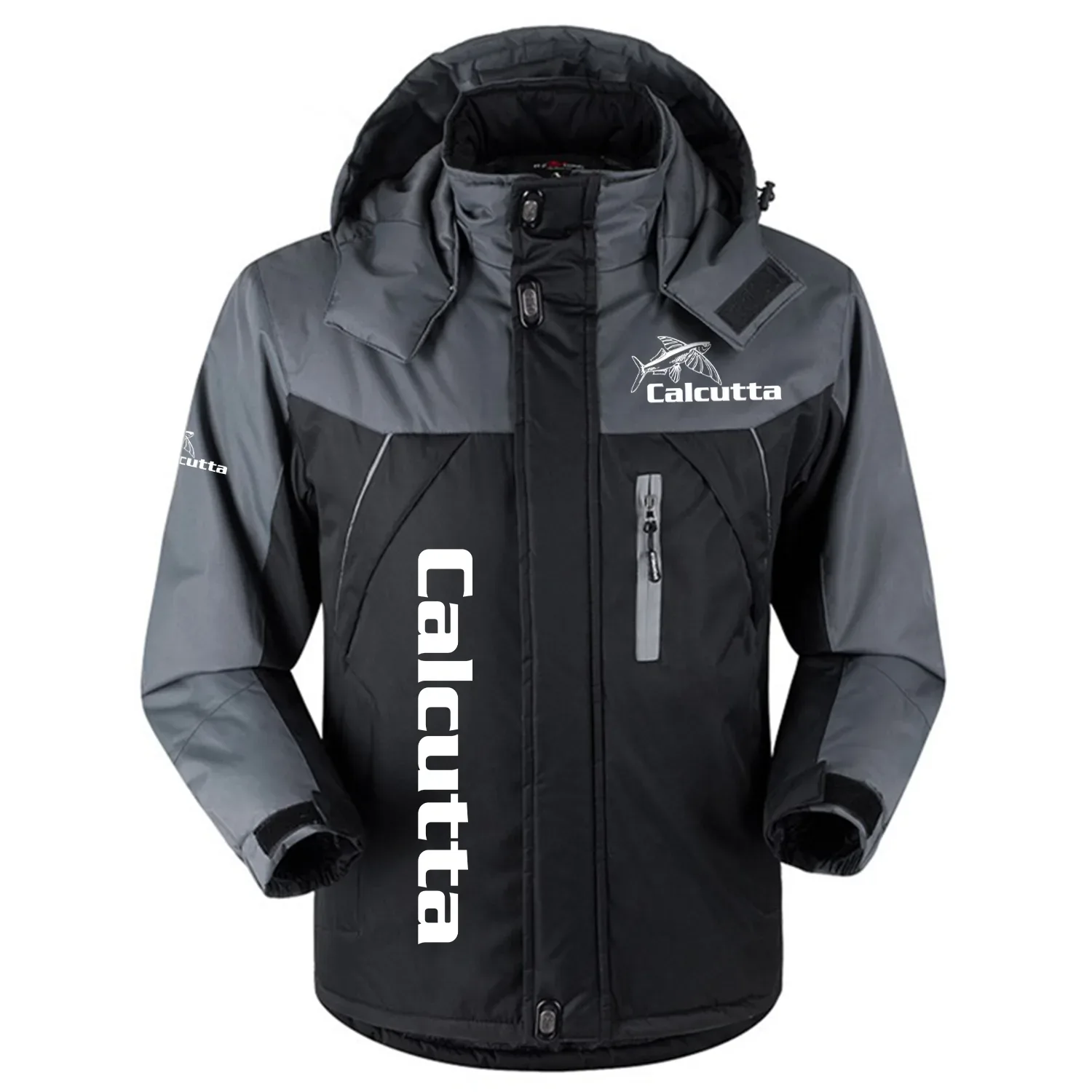 Calcutta Exclusive Logo Outdoor Charging Suit Slim Fit Plush Waterproof Windproof Jacket Detachable Hood TTPDPCS2409CUZ - Calcutta Jacket