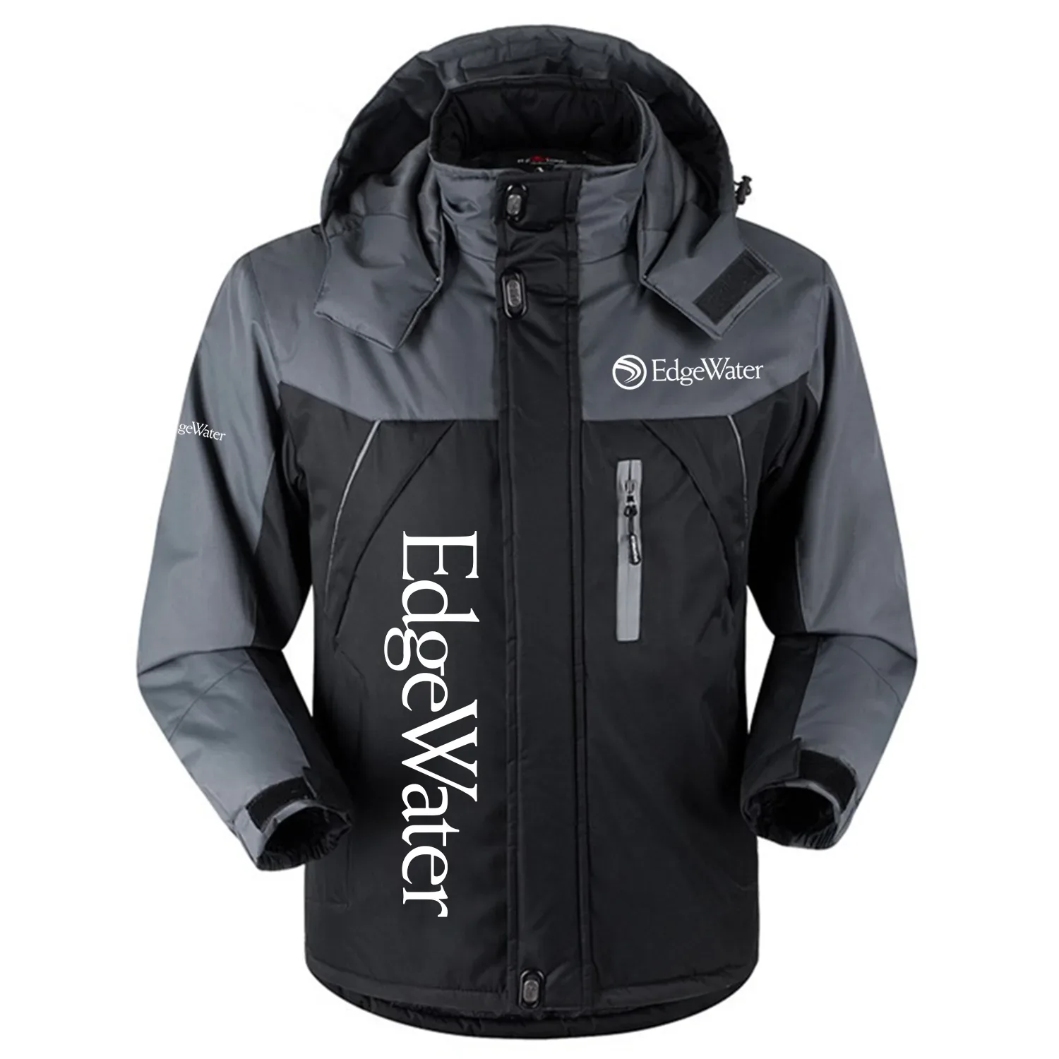 EdgeWater Exclusive Logo Outdoor Charging Suit Slim Fit Plush Waterproof Windproof Jacket Detachable Hood TTPDPCS2409EDZ - EdgeWater Jacket